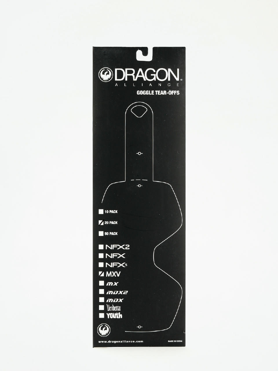 Резервни стъкла за очила Dragon MXV (tear off 20 pack clear)