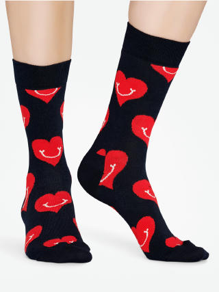 Happy Socks Чорапи Smiley Heart (black/red)
