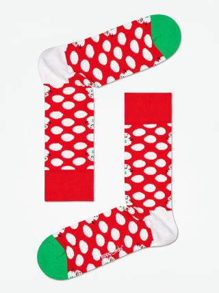 Happy Socks Чорапи Big Dot Snowman (red/white)