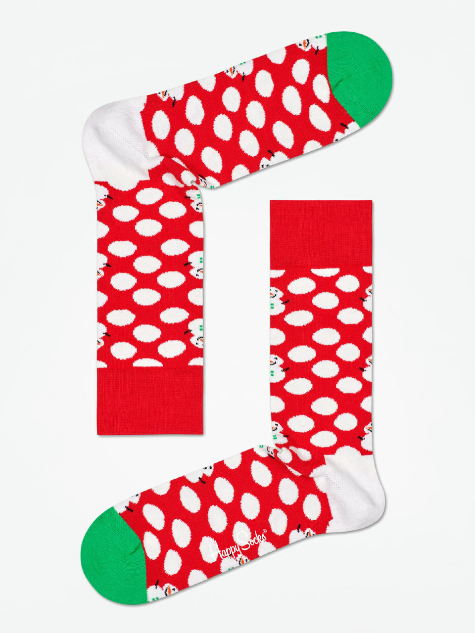 Happy Socks Чорапи Big Dot Snowman (red/white)