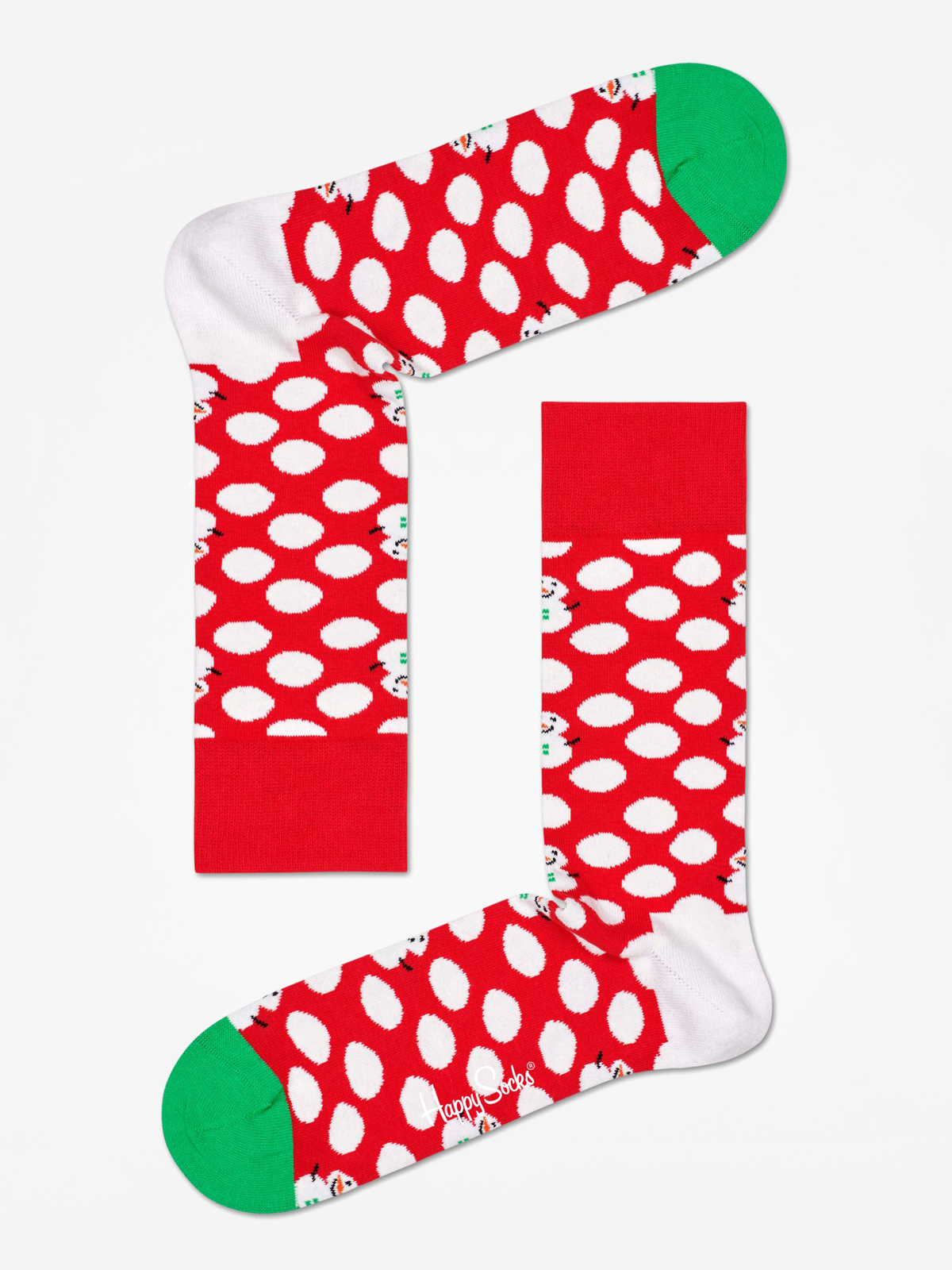 Happy Socks Чорапи Big Dot Snowman (red/white)
