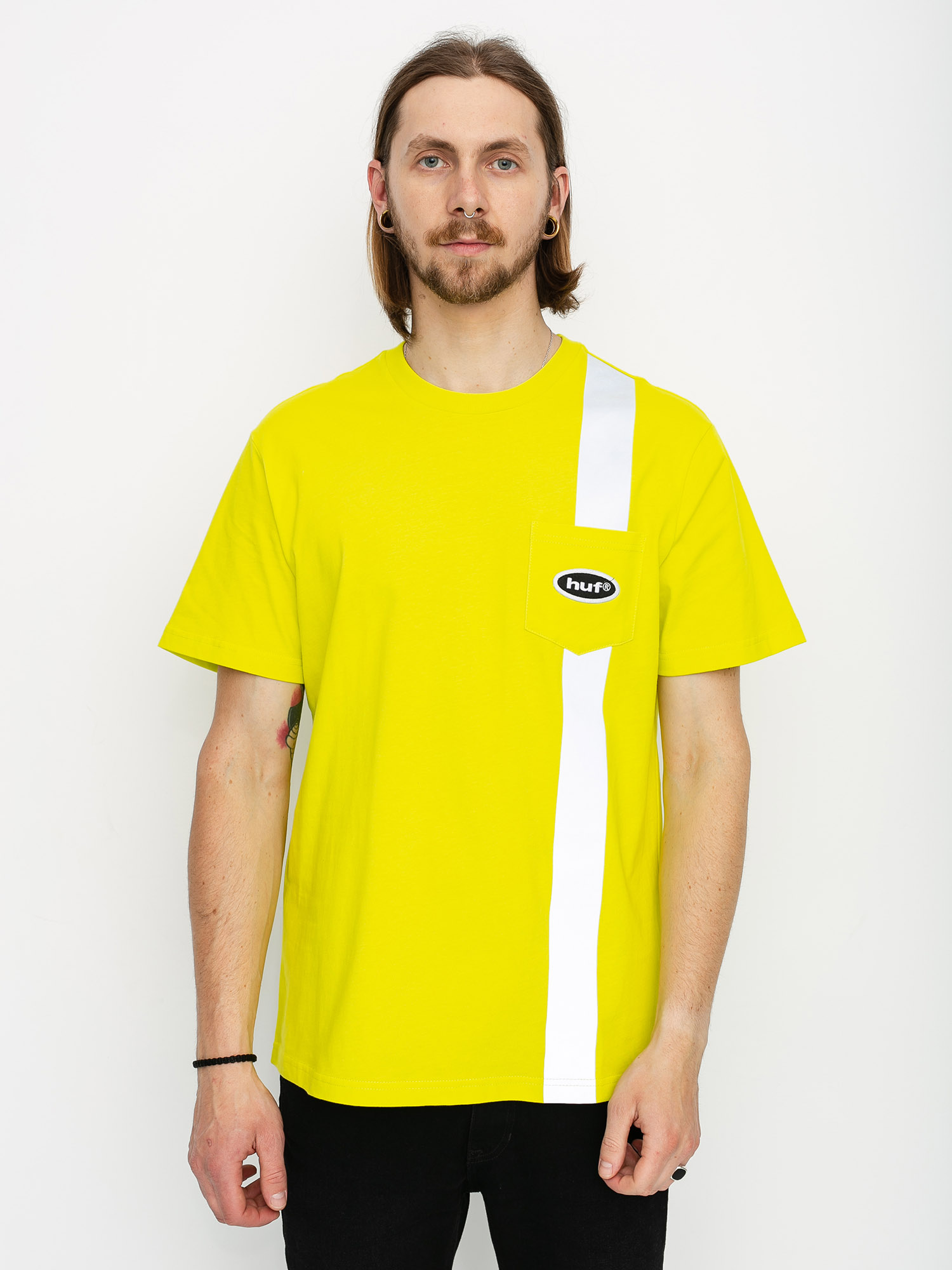 Тениска HUF Safety Pocket (safety yellow)