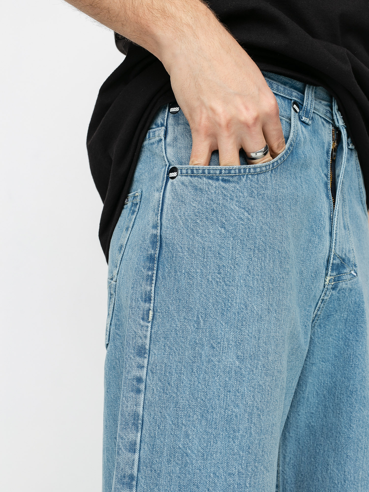 Къси панталони MassDnm Slang Jeans (light blue)