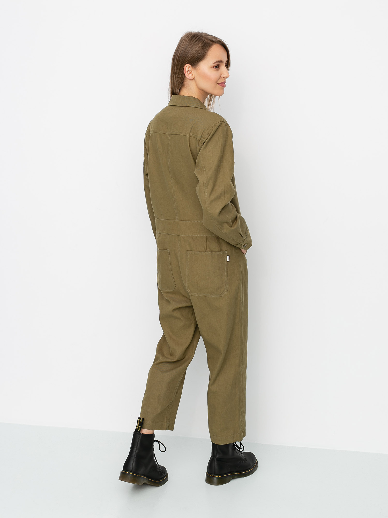 Дамски комбинезон Brixton Melbourne Crop Coverall (washed olive)