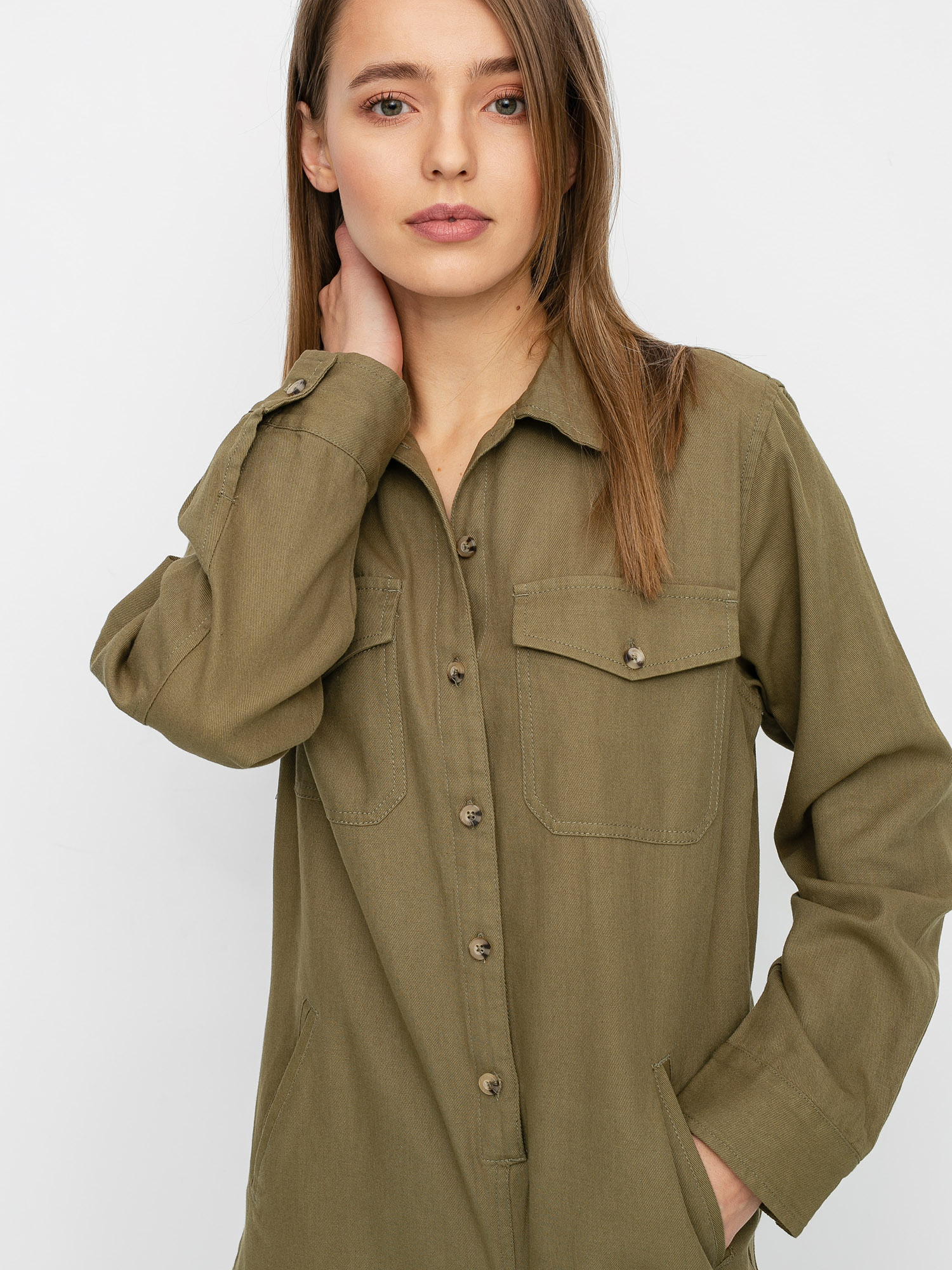 Дамски комбинезон Brixton Melbourne Crop Coverall (washed olive)
