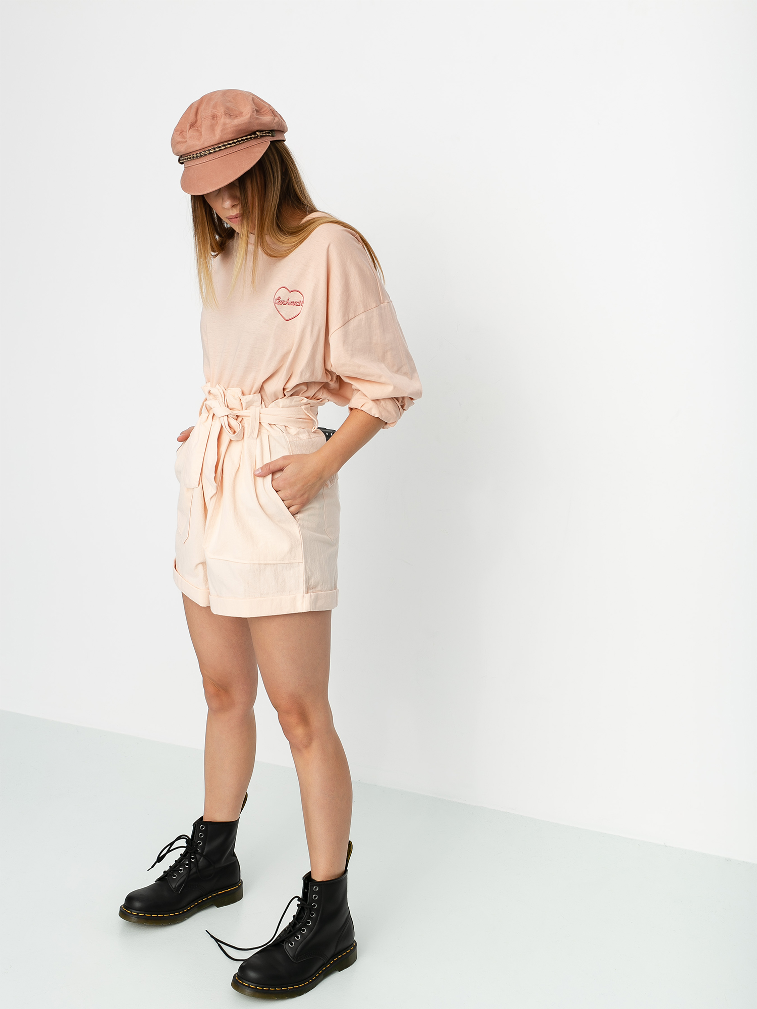 Къси панталони Volcom Pap Bag Wmn (light peach)