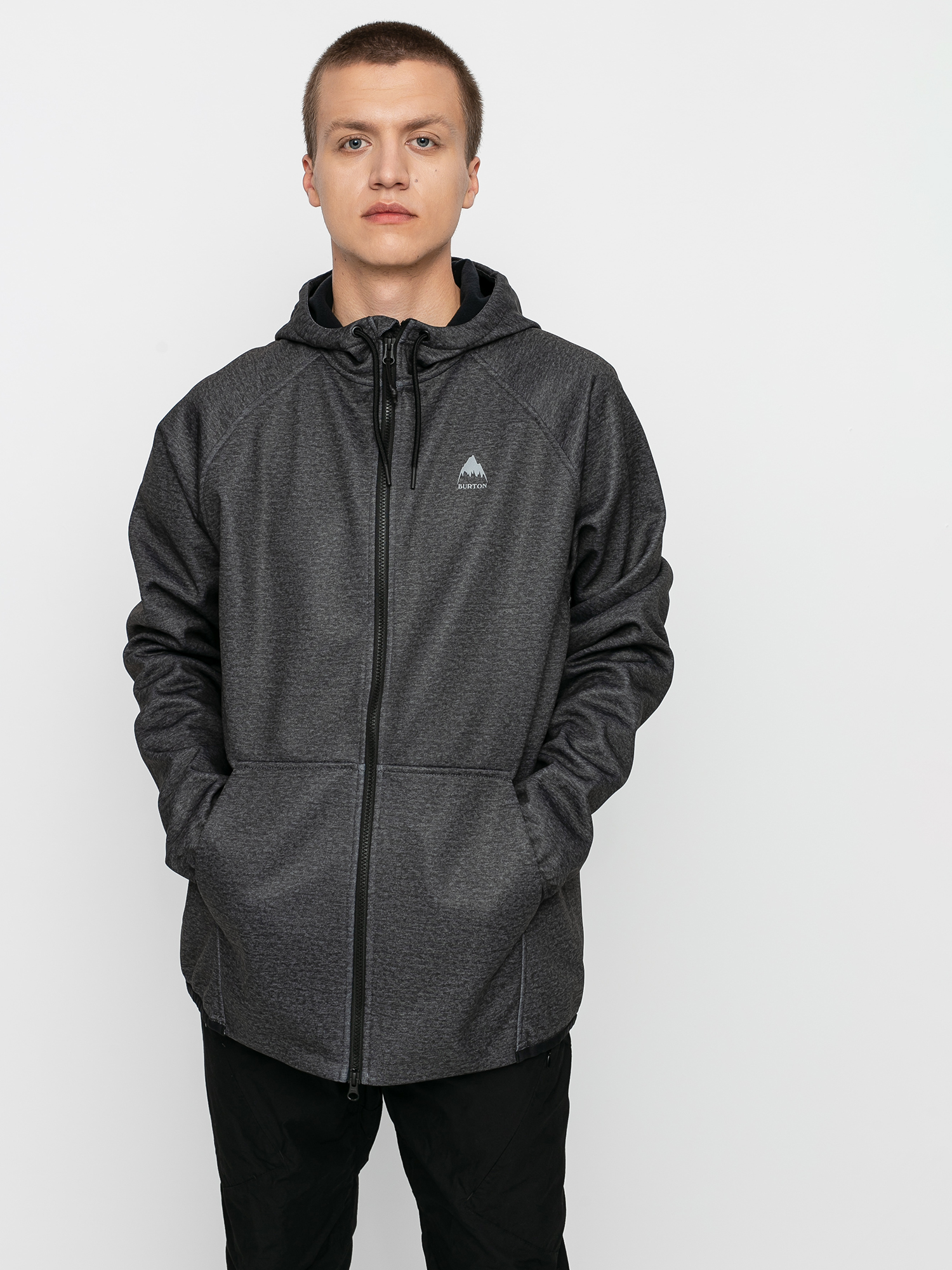 Мъжки Термо суитшърти Burton Crown Weatherproof ZHD (true black heather)