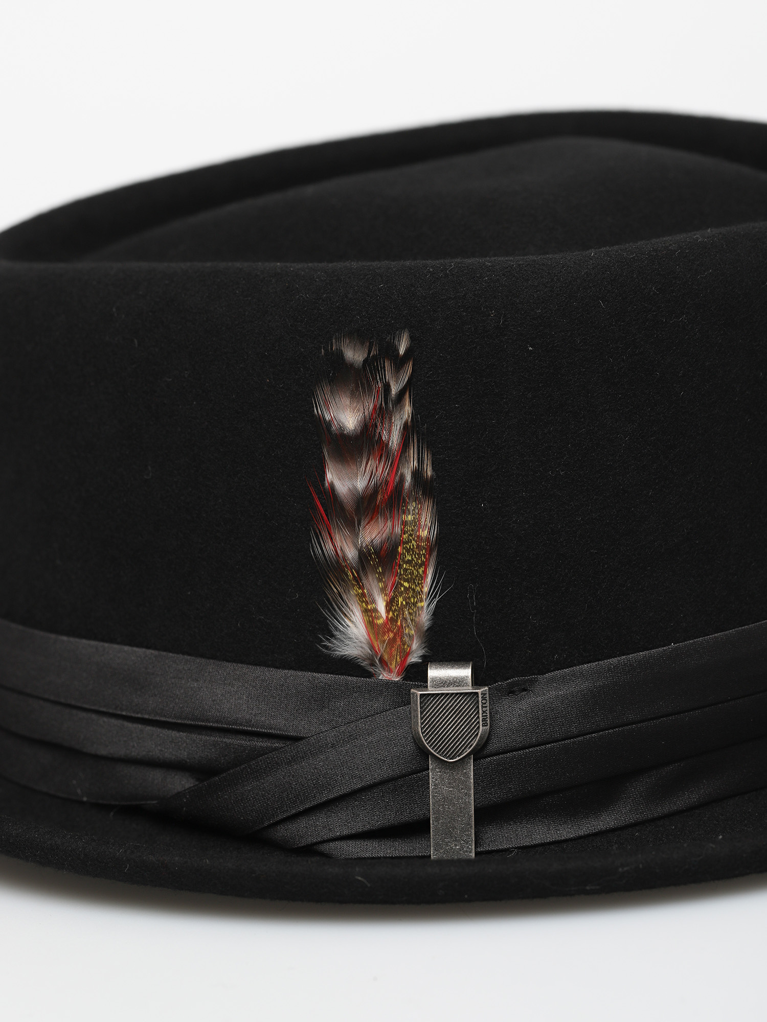 Шапка с периферия Brixton Stout Pork Pie (black/black)