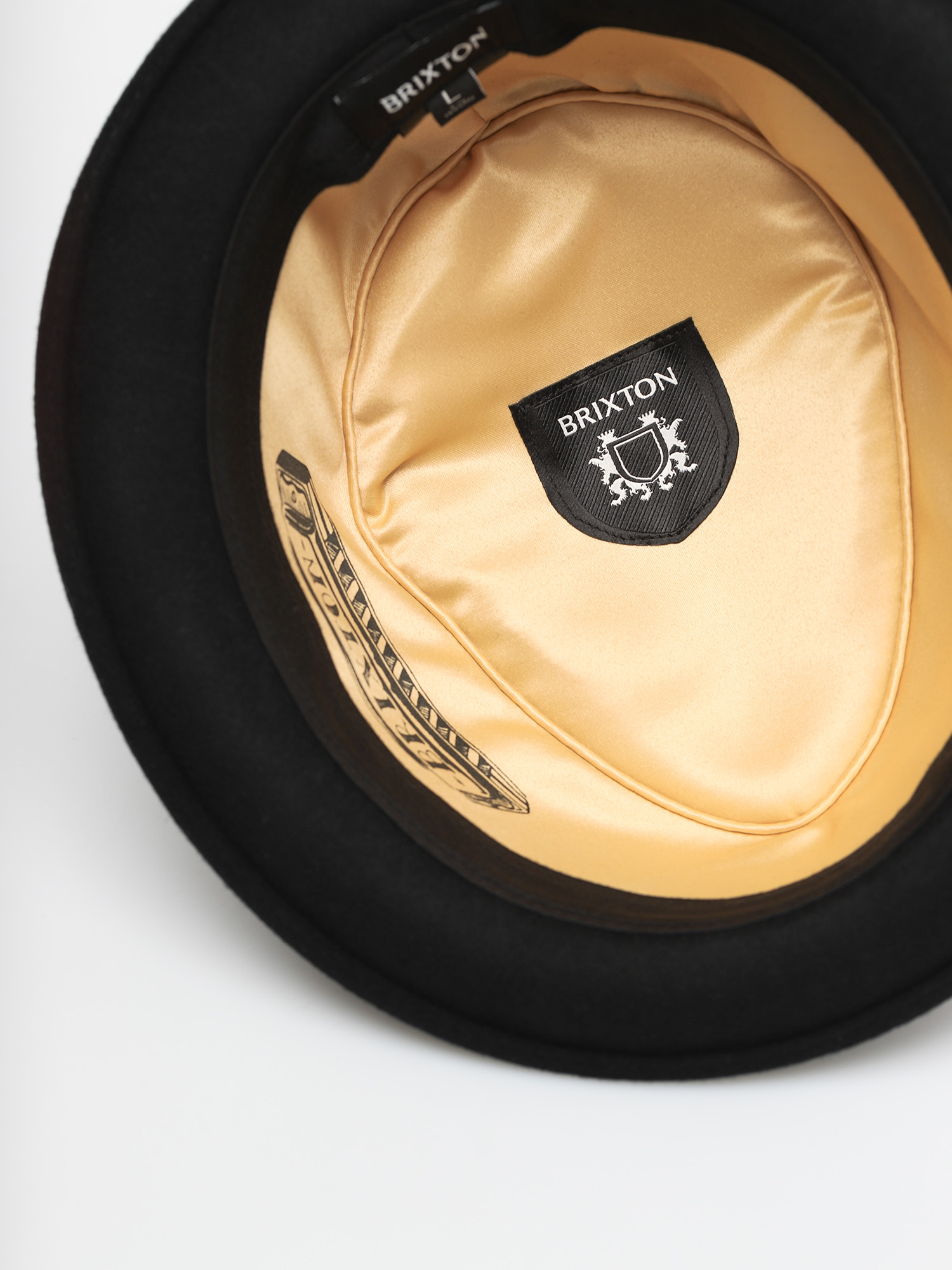 Шапка с периферия Brixton Stout Pork Pie (black/black)