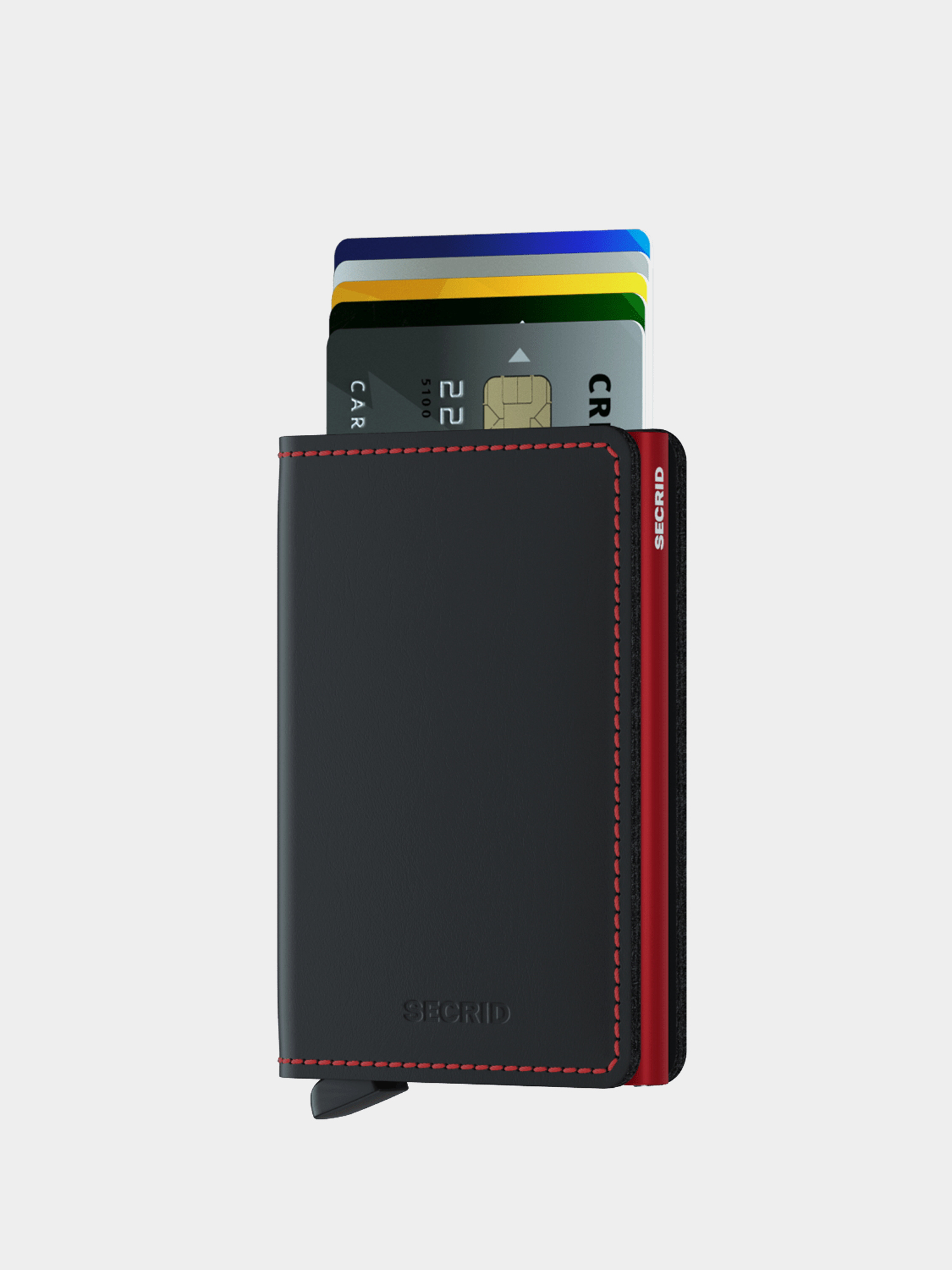Портмоне Secrid Slimwallet (matte black/red)