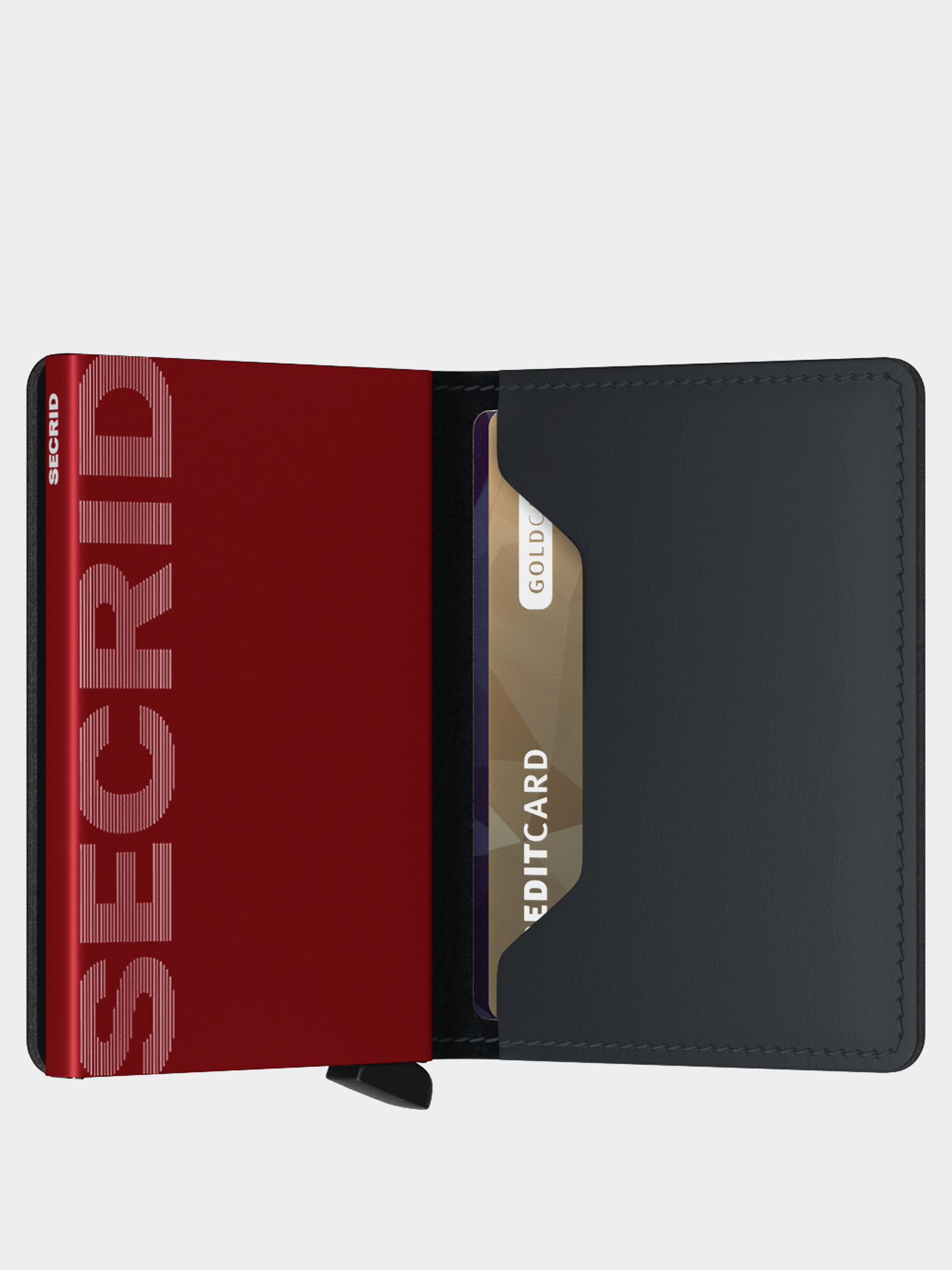 Портмоне Secrid Slimwallet (matte black/red)