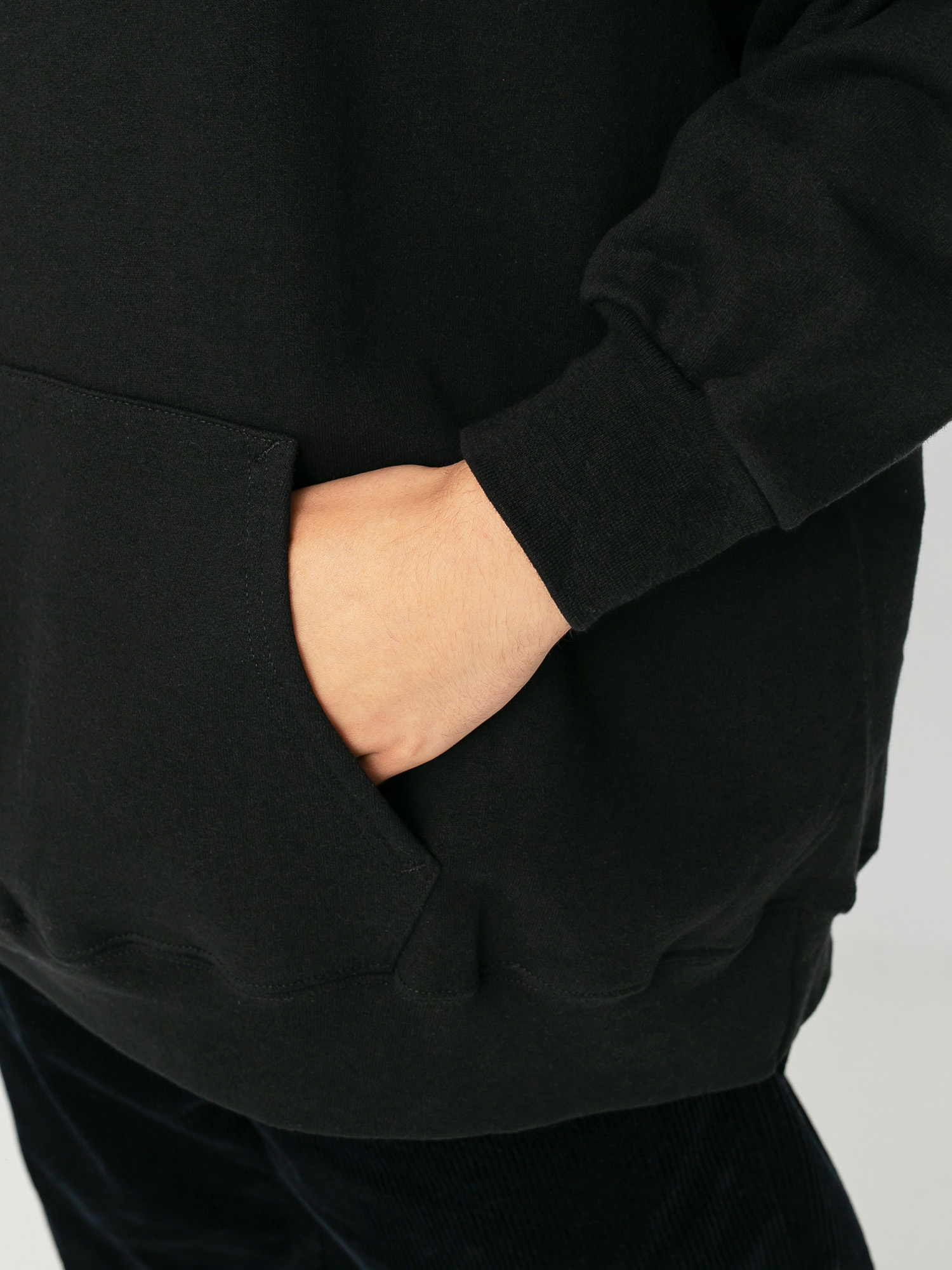 Суитшърт с качулка Thrasher Flame HD (black)