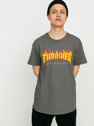 Тениска Thrasher Flame Logo (charcoal grey)