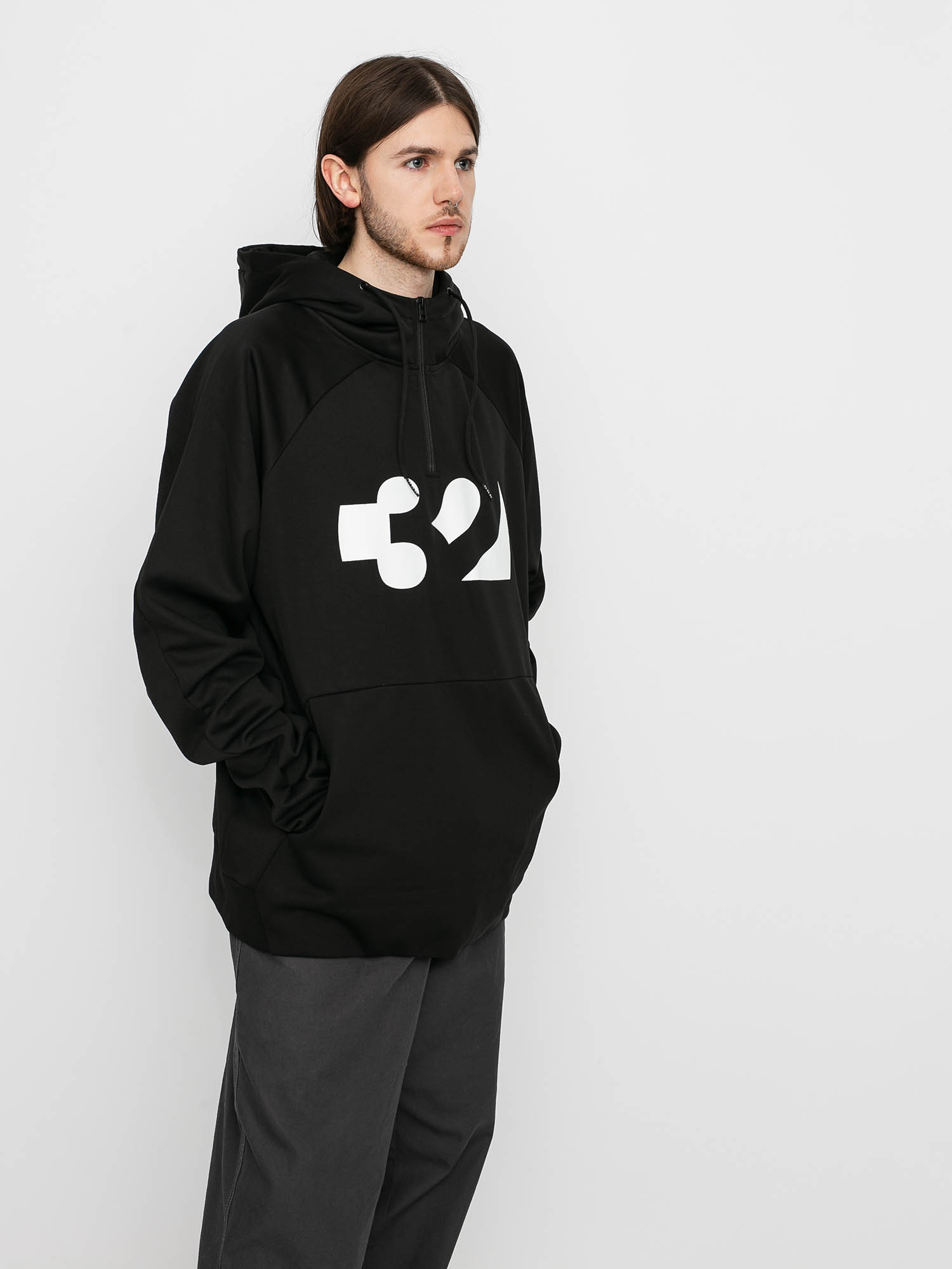 Суитшърт с качулка ThirtyTwo Franchise Tech HD (black)