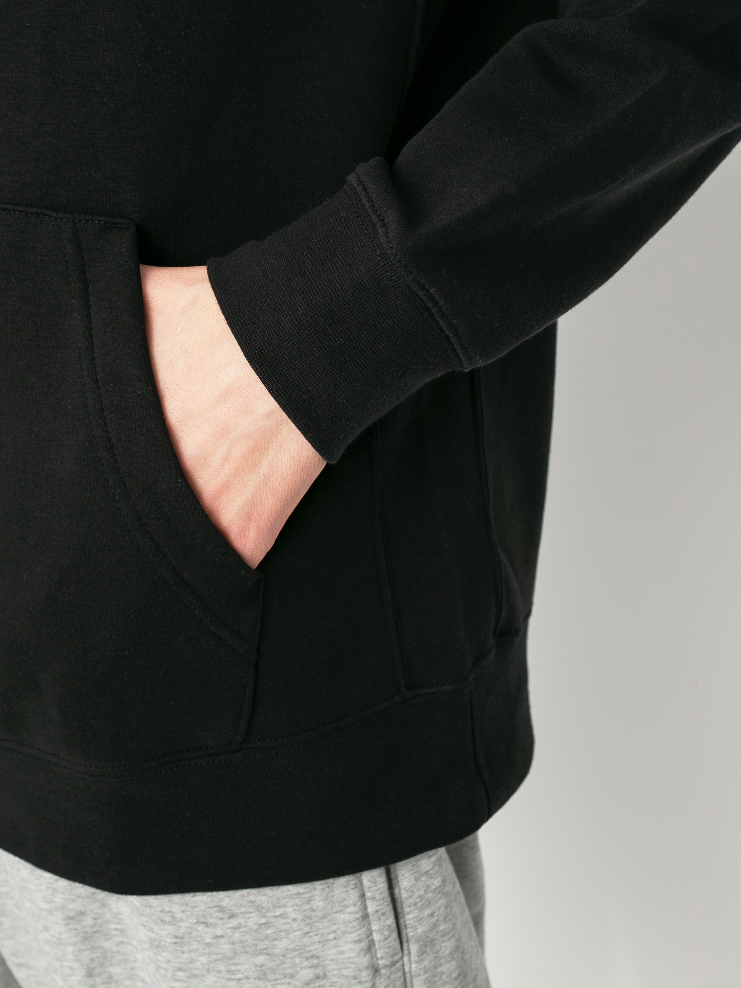 Nike Суитшърт с качулка Club Hoodie Po Bb HD (black/black/white)