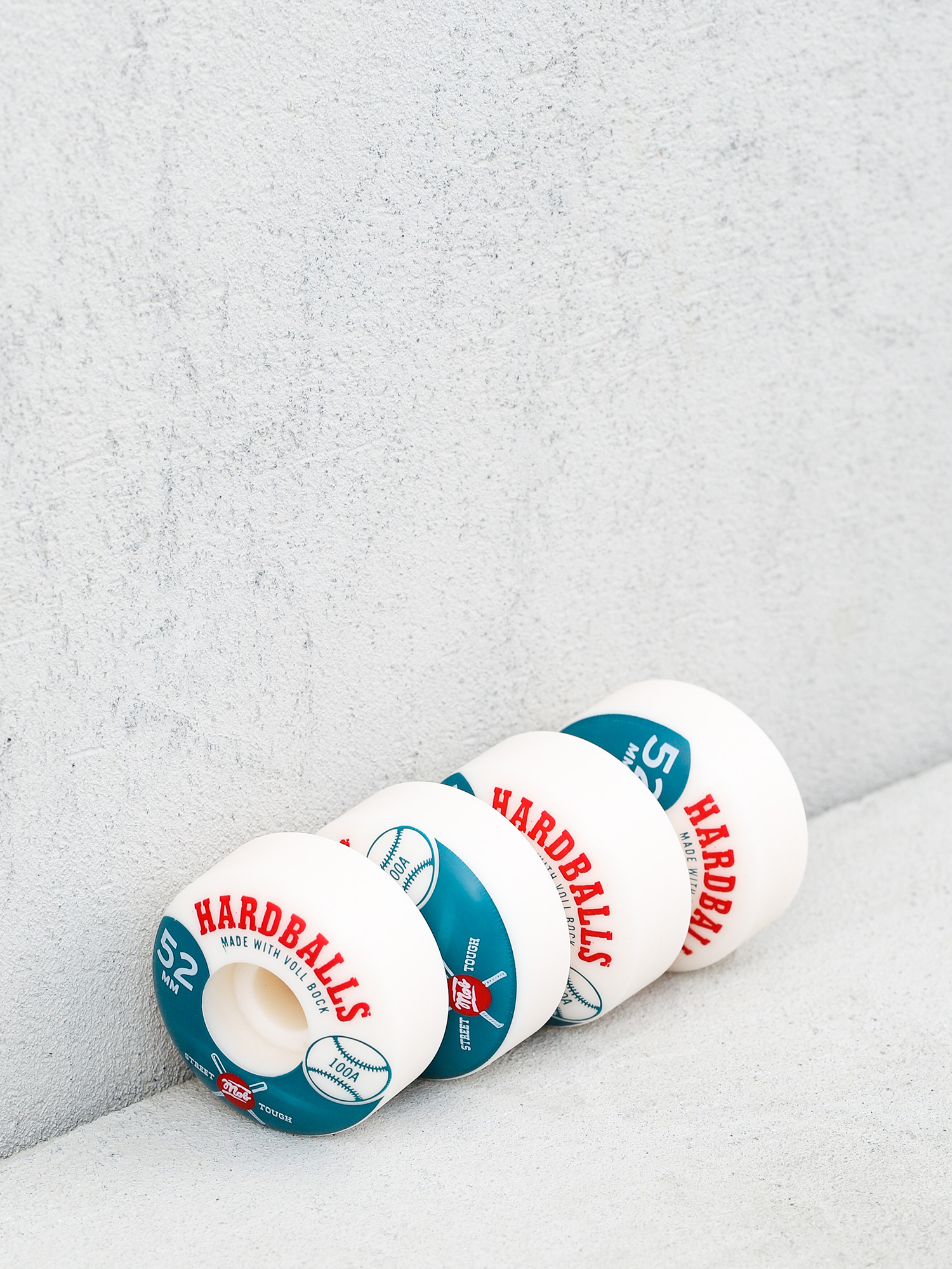 Колелца Mob Skateboards Hardballs (white/teal)