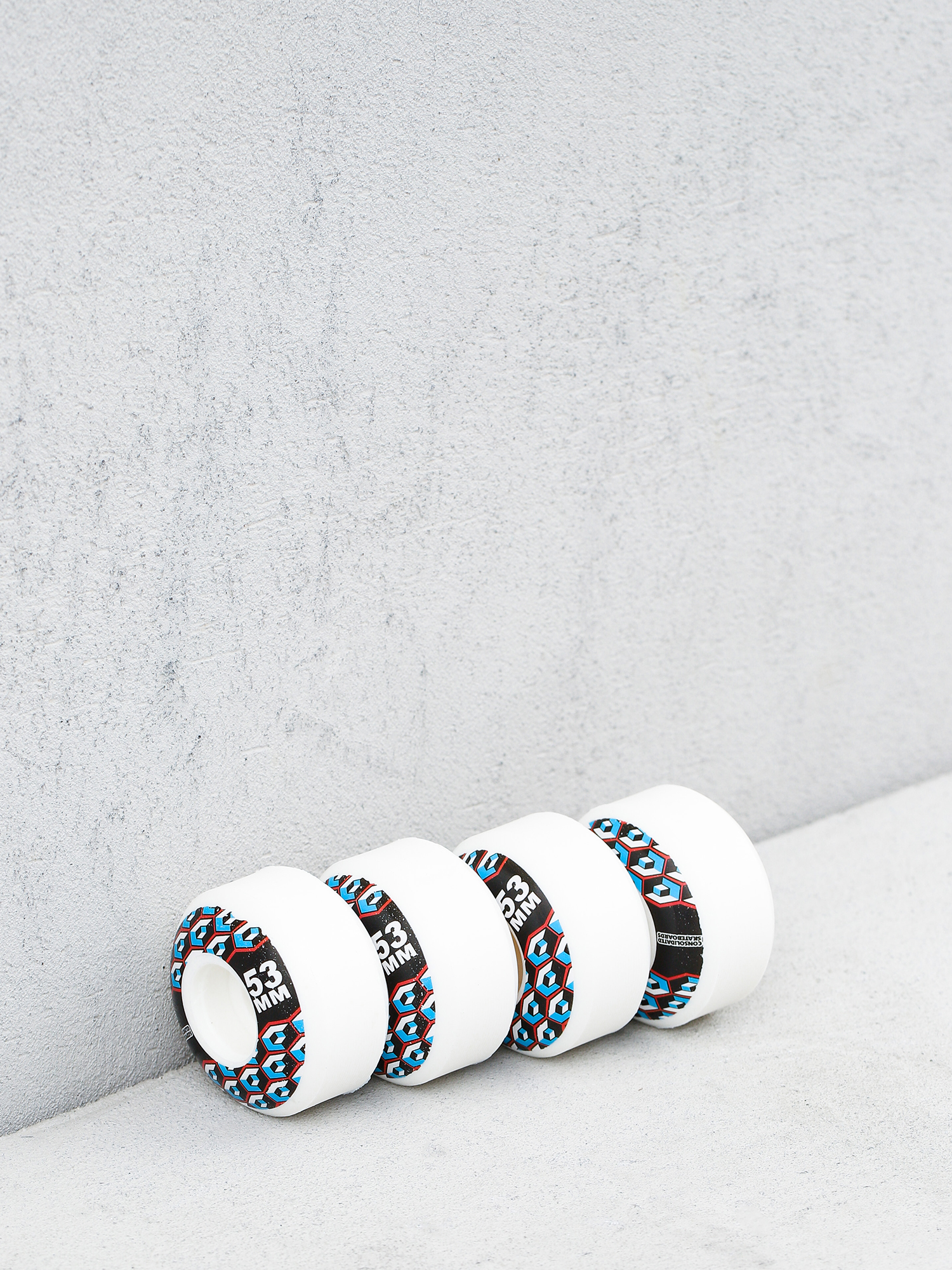 Колелца Consolidated Black Cracked (white/black)