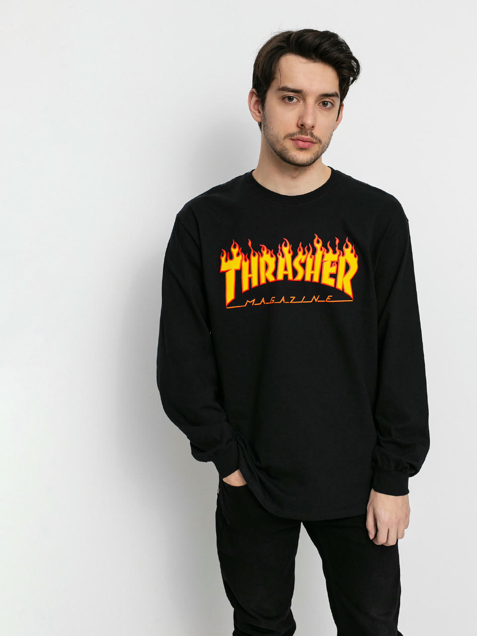 Трикотаж Thrasher Flame Logo (black)