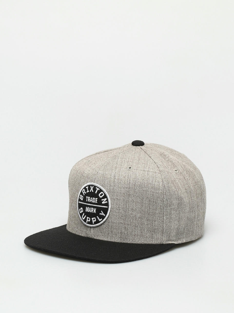 Шапка с козирка Brixton Oath III Snapback (light heather grey/black)