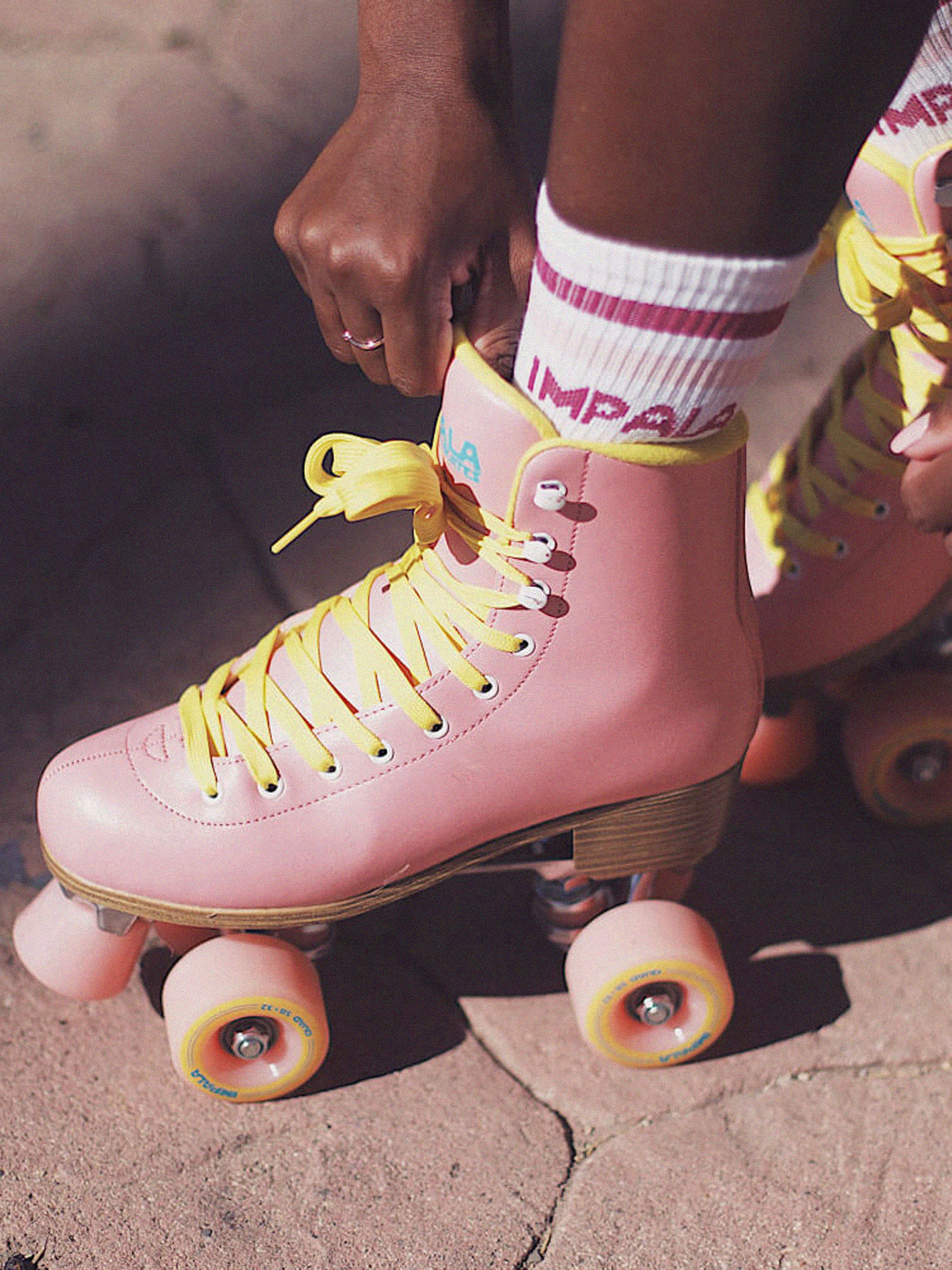 Ролкови кънки Impala Quad Skate Wmn (pink/yellow)
