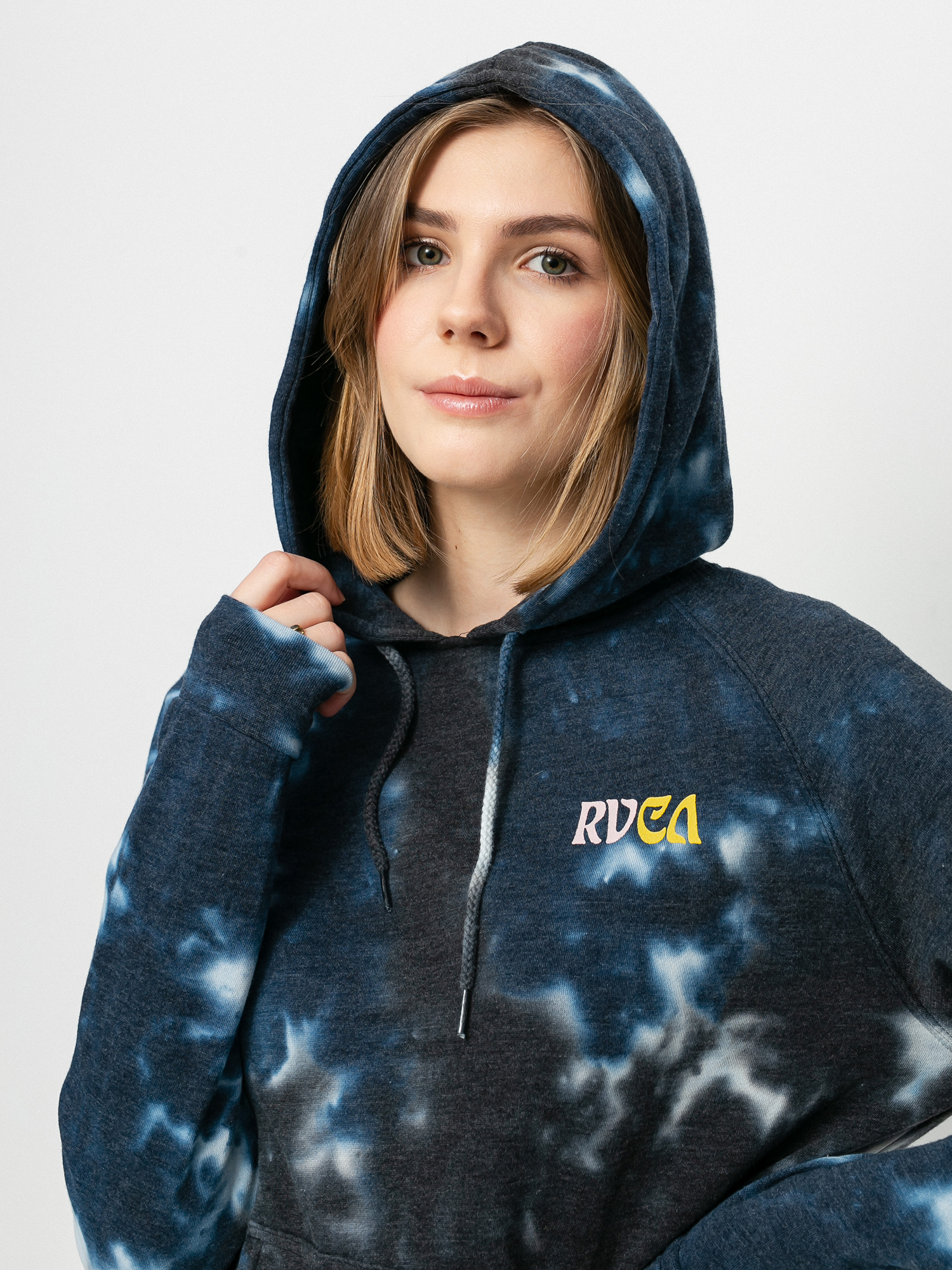 Суитшърт с качулка RVCA Vortex HD Wmn (vintage white)