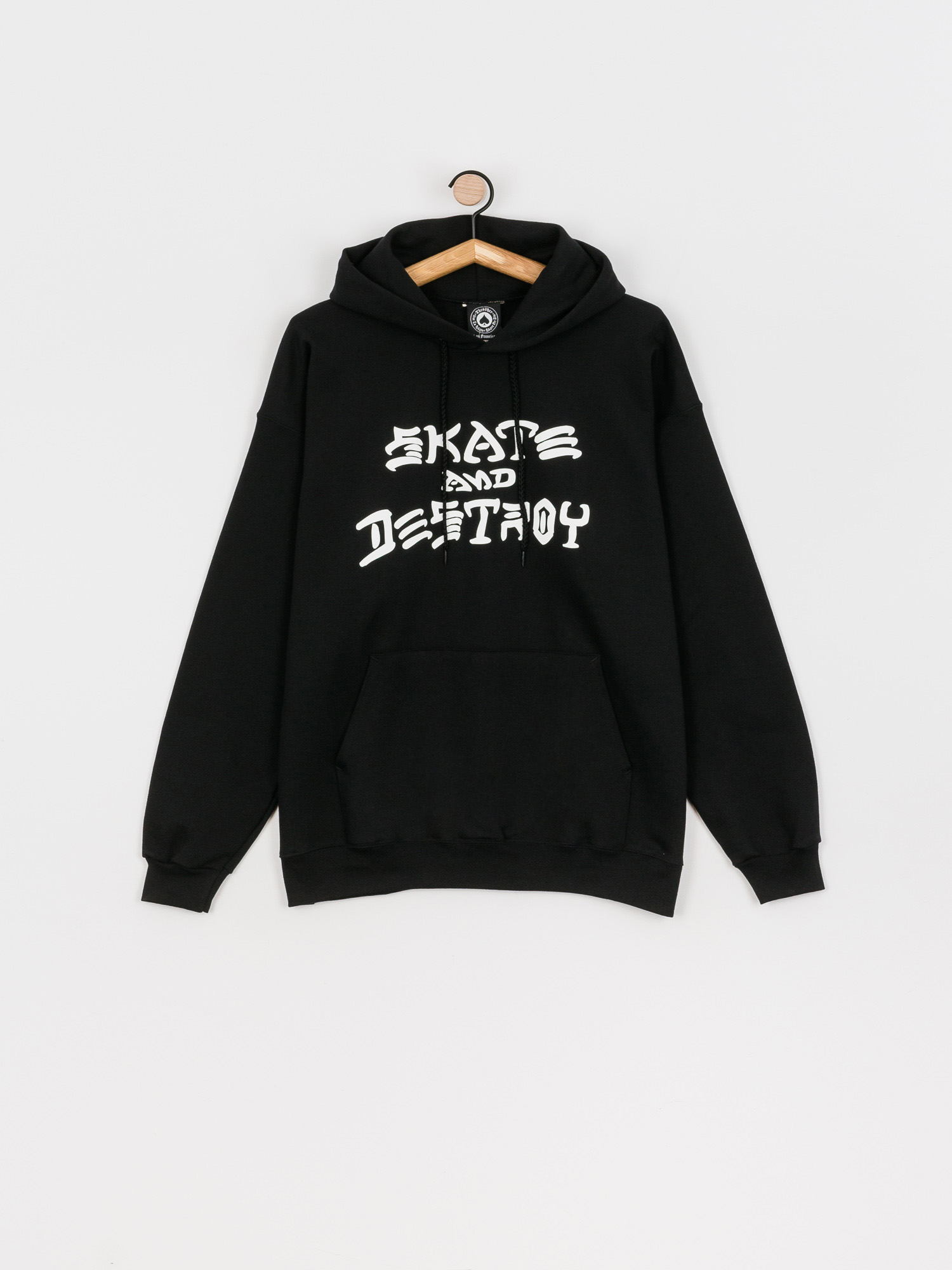 Суитшърт с качулка Thrasher Skate And Destroy HD (black)