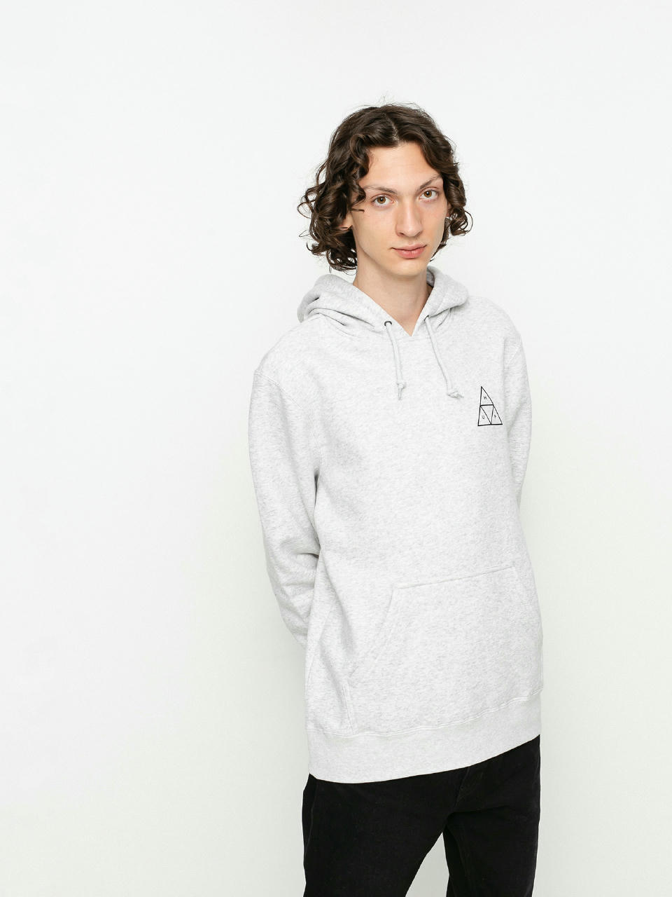 Суитшърт с качулка HUF Essentials TT HD (athletic heather)