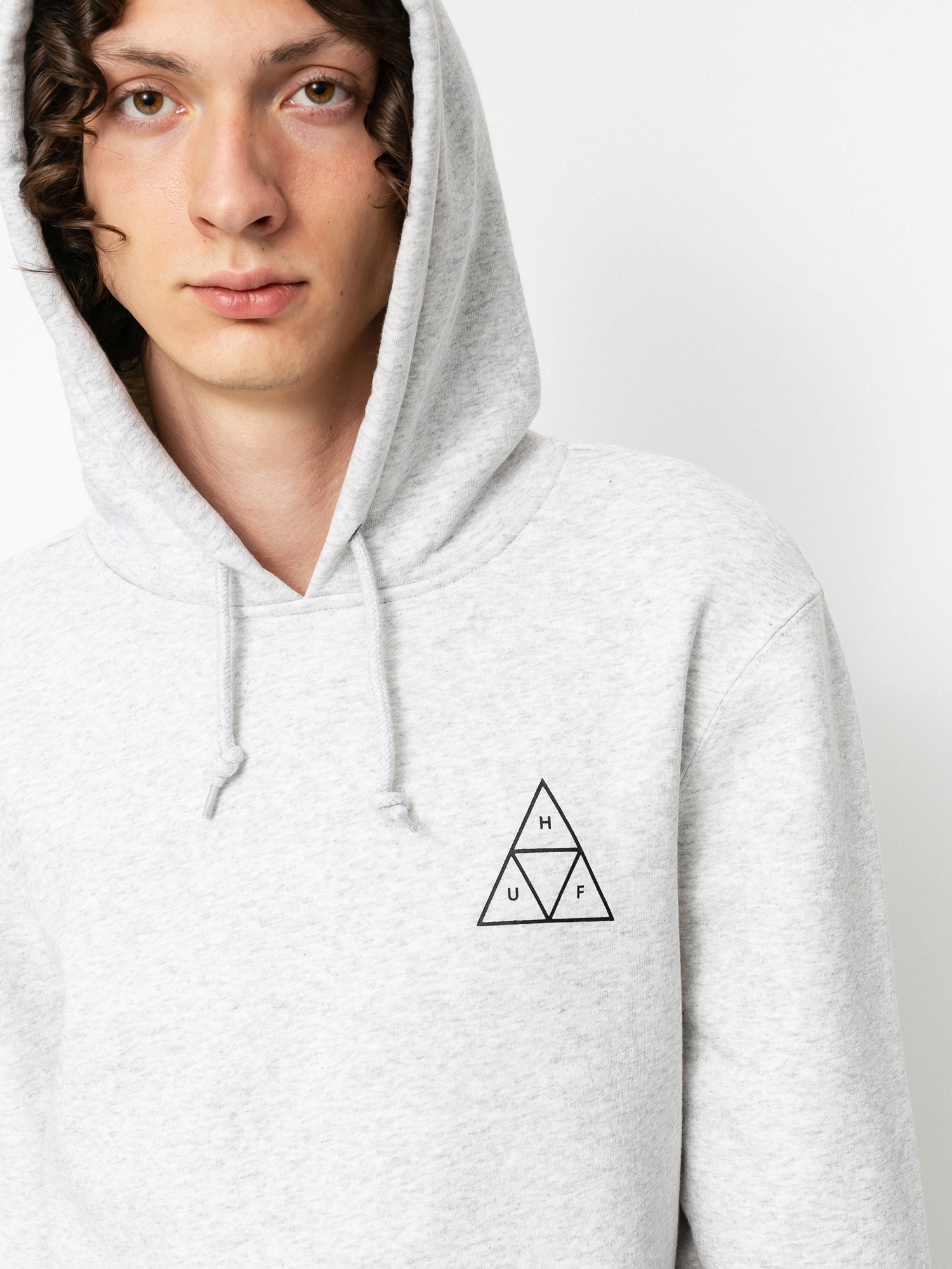 Суитшърт с качулка HUF Essentials TT HD (athletic heather)