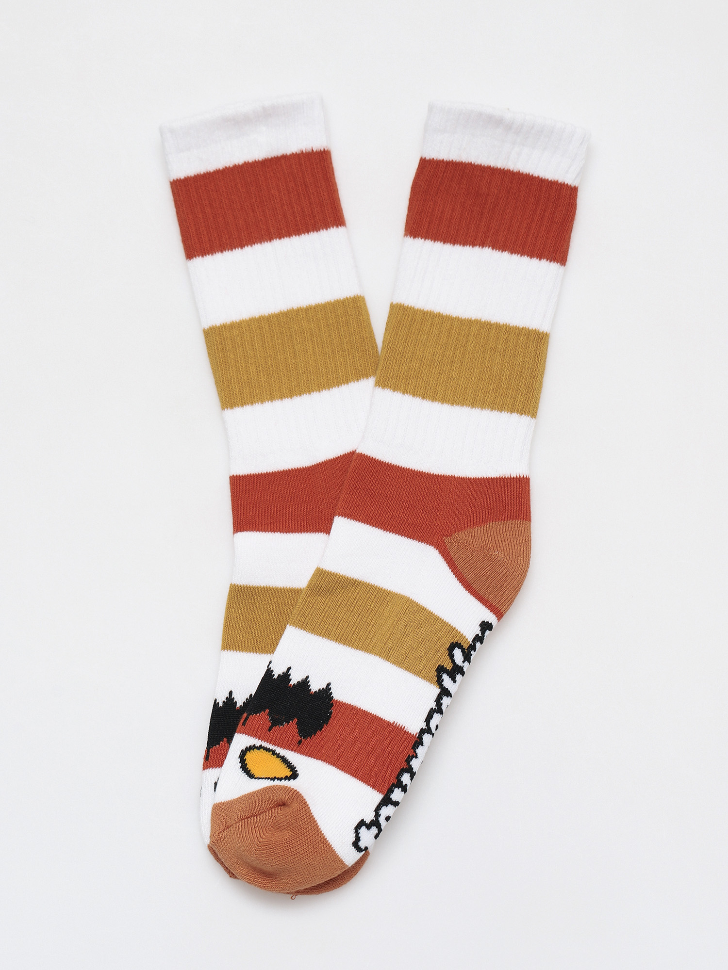Чорапи Toy Machine Monster Big Stripe (white/brown)