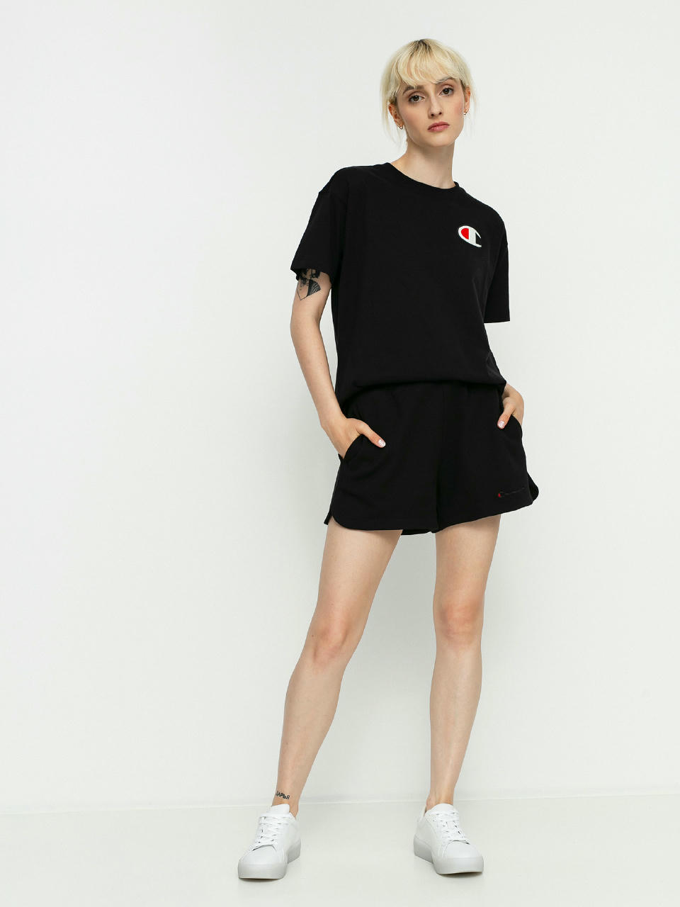 Къси панталони Champion Regular High Waist Shorts 114354 Wmn (nbk)