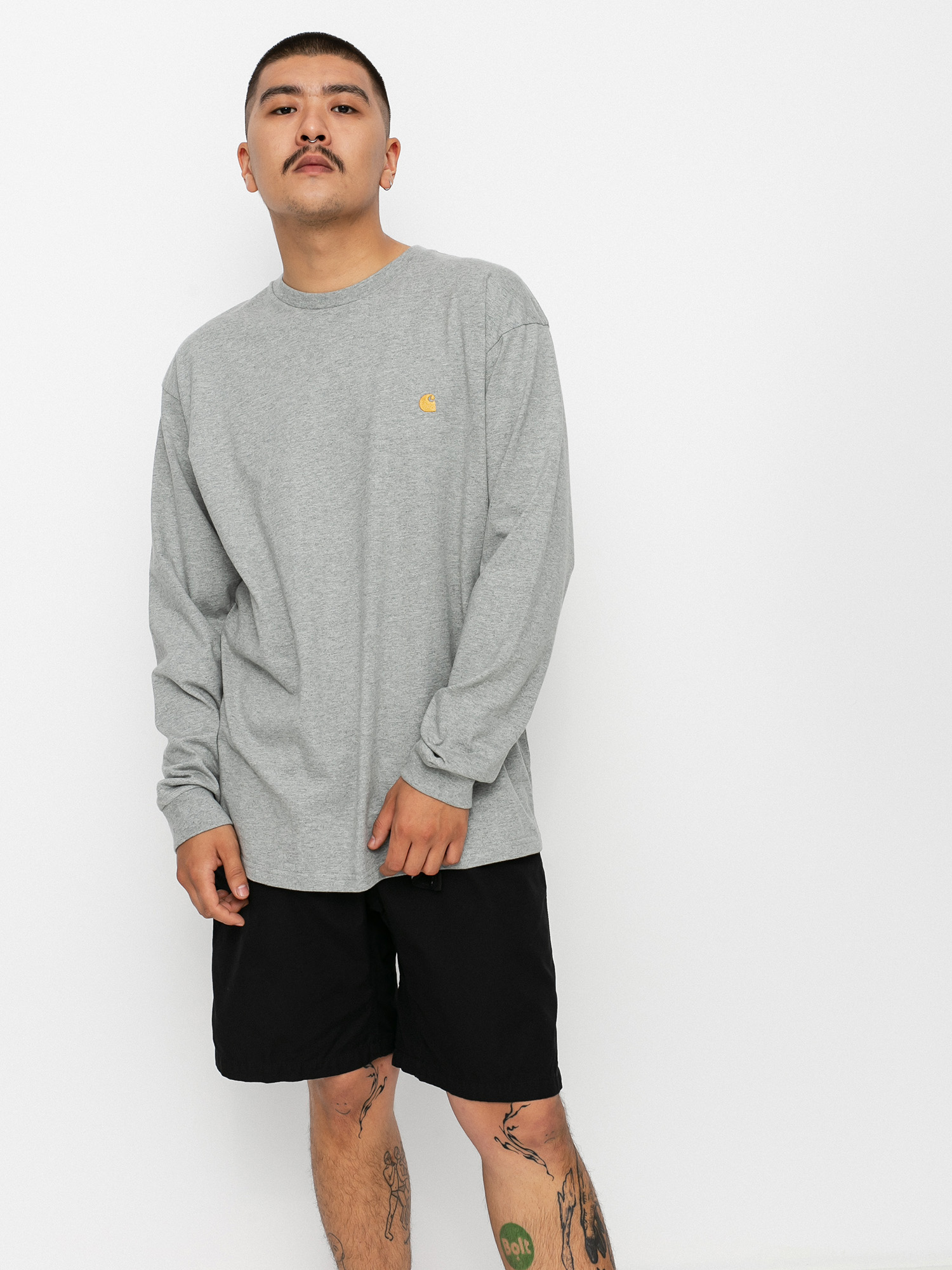 Carhartt WIP Блузи Chase (grey heather/gold)