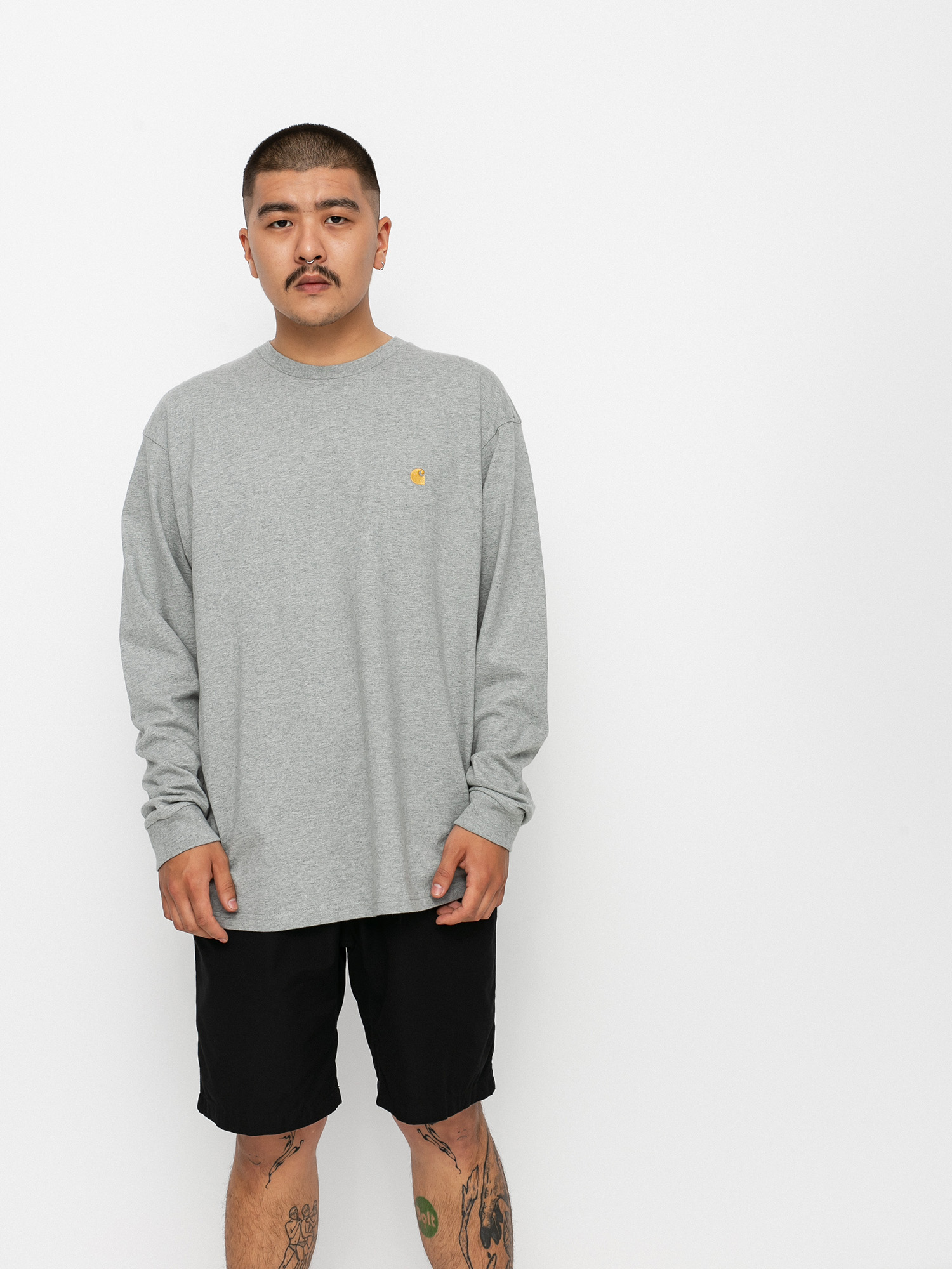 Carhartt WIP Блузи Chase (grey heather/gold)