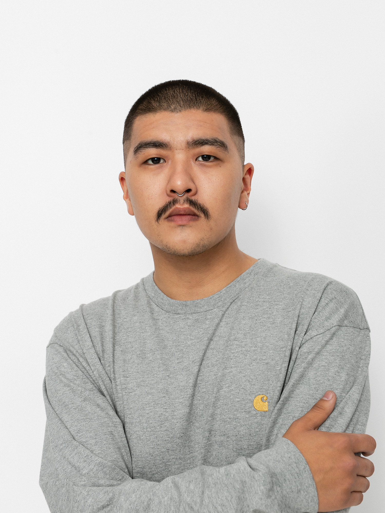 Carhartt WIP Блузи Chase (grey heather/gold)