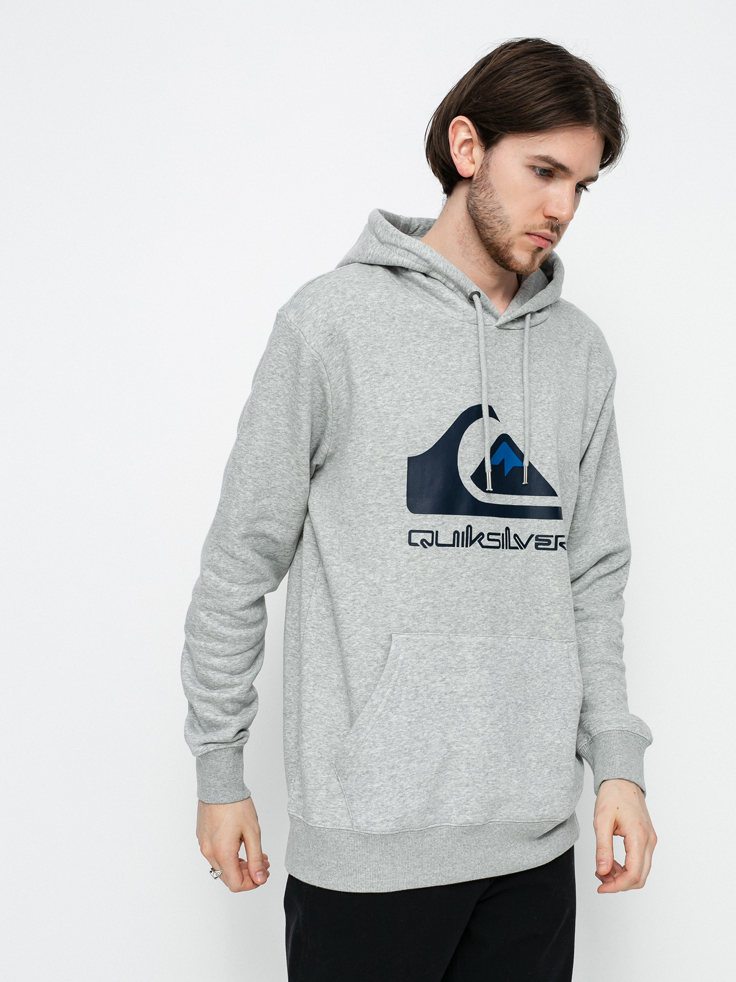 Суитшърт с качулка Quiksilver Big Logo HD (athletic heather)