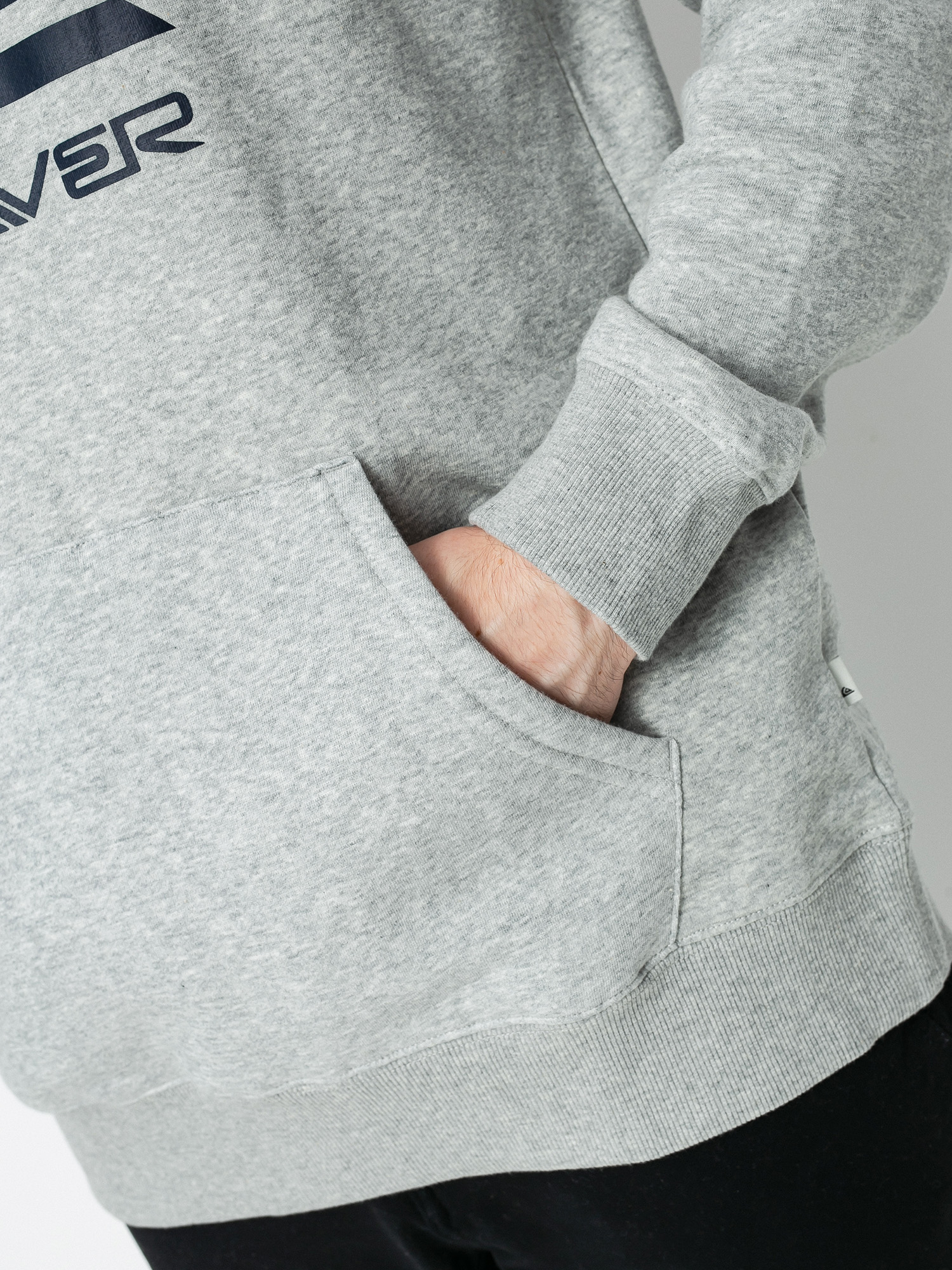 Суитшърт с качулка Quiksilver Big Logo HD (athletic heather)