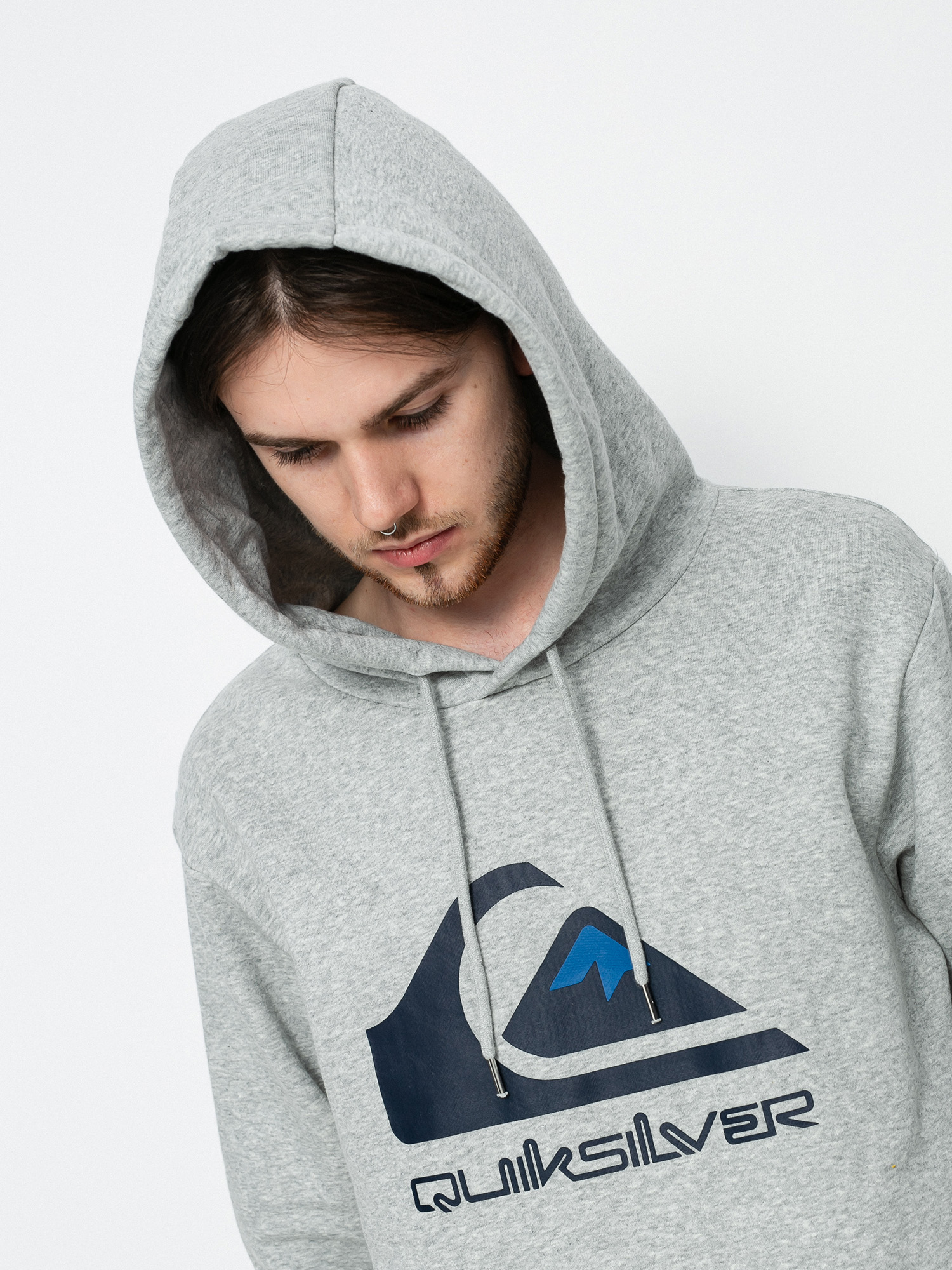 Суитшърт с качулка Quiksilver Big Logo HD (athletic heather)