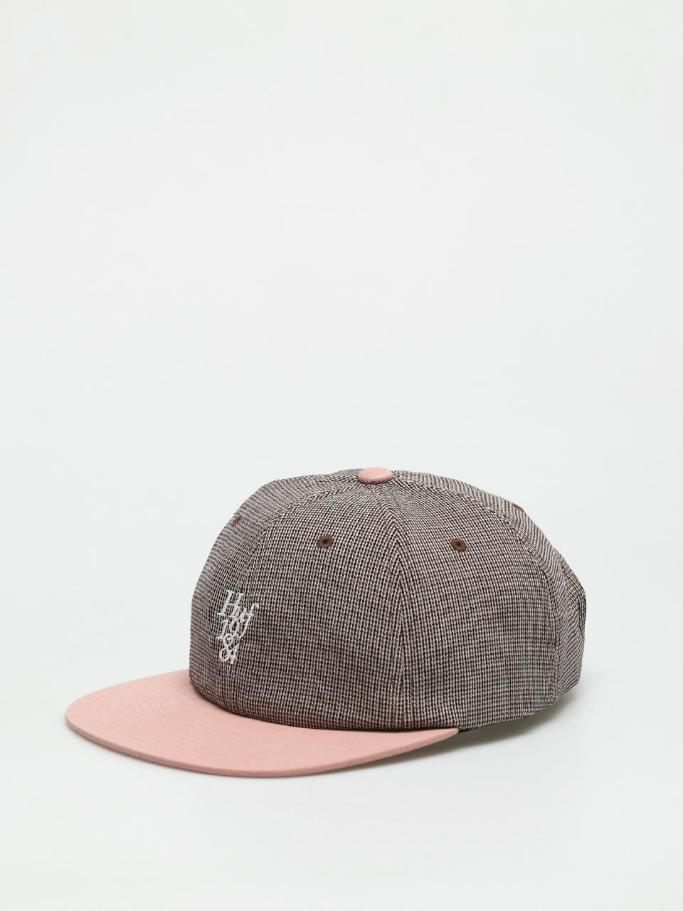 Шапка с козирка HUF Micro Houndstooth 6 Panel (dusty rose)