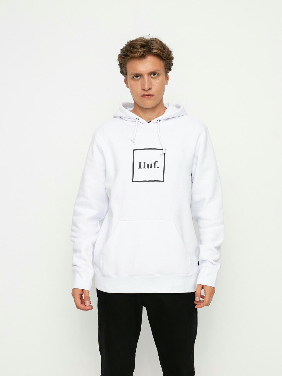 Суитшърт с качулка HUF Essentials Box Logo HD (white)