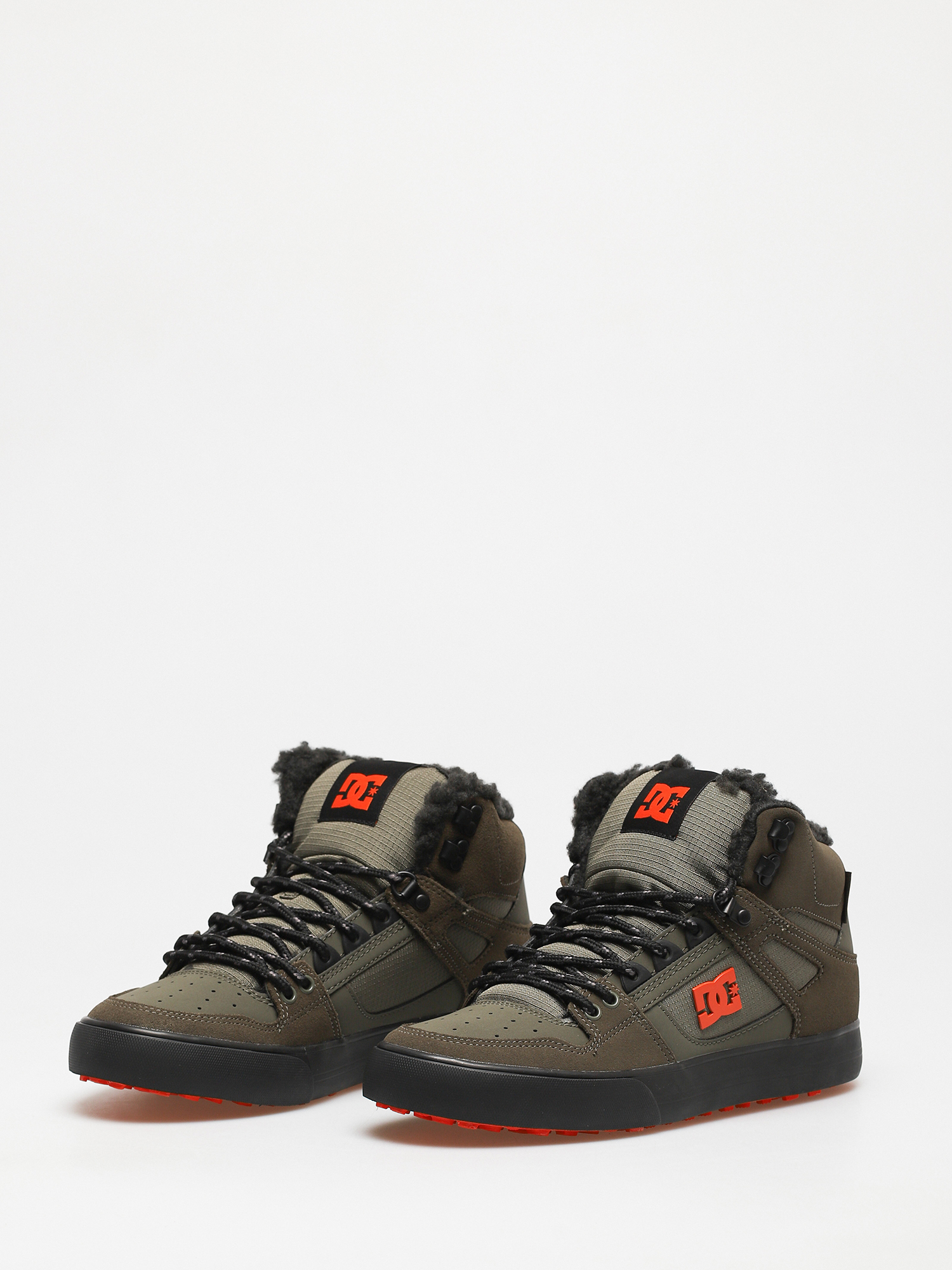 DC Обувки Pure High Top Wc Wnt (dusty olive/orange)