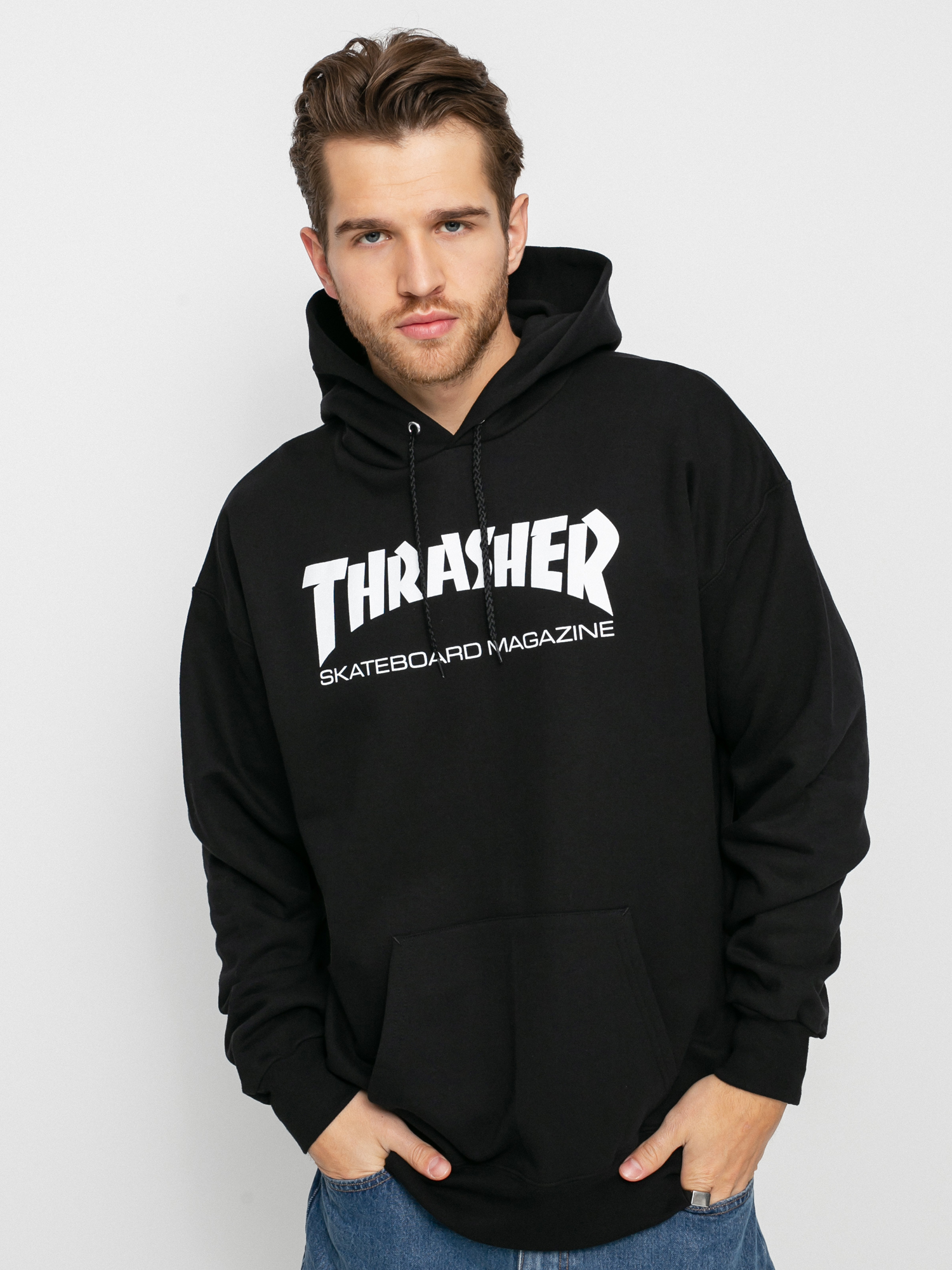 Thrasher Суитшърт с качулка Skate Mag HD (black)