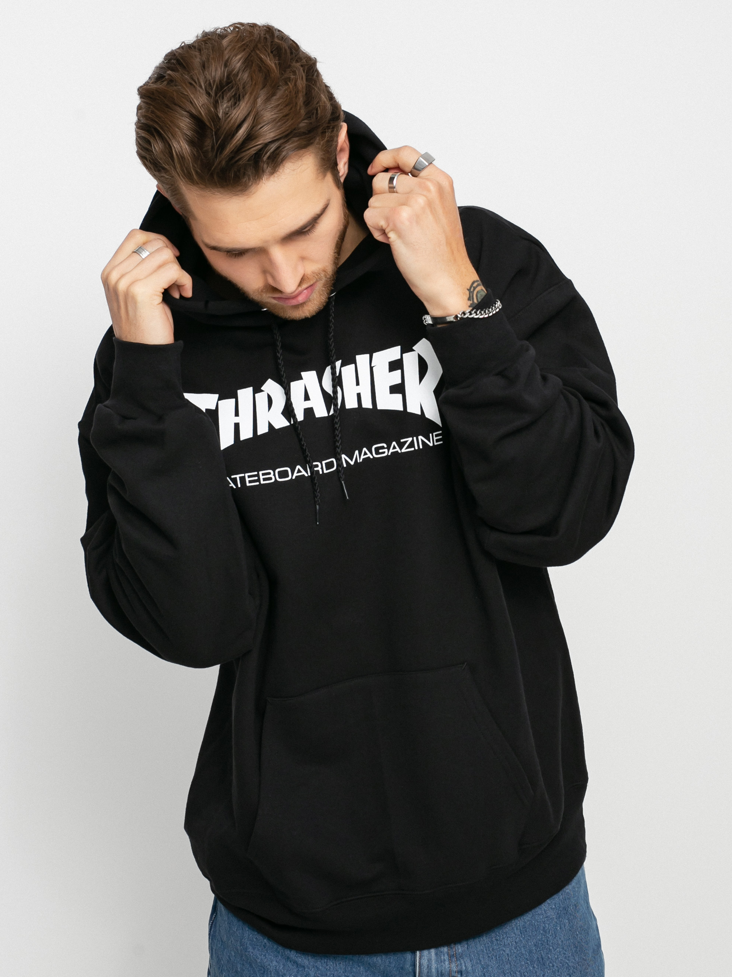 Thrasher Суитшърт с качулка Skate Mag HD (black)