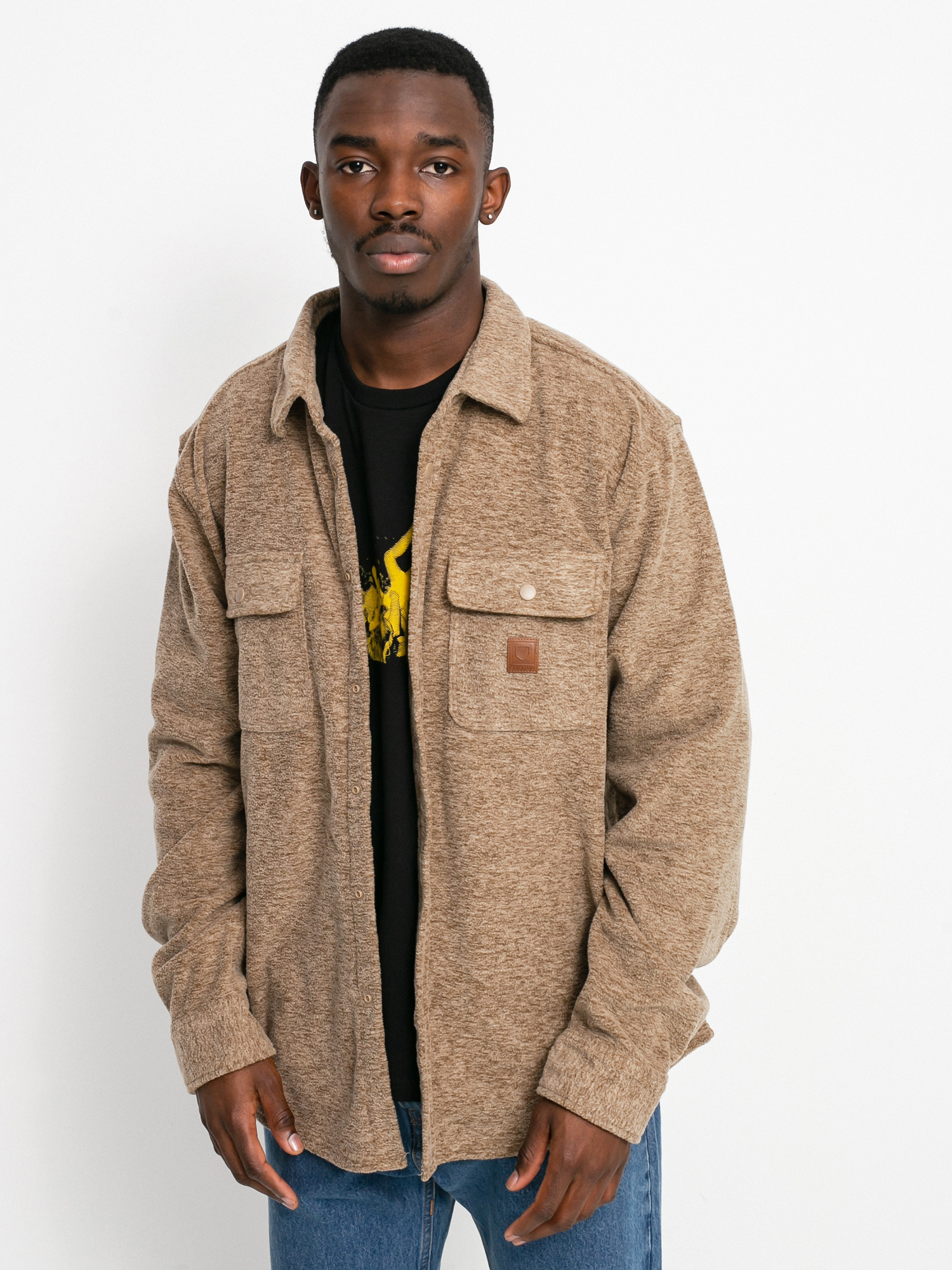 Риза Brixton Bowery Arctic Stretch Ls (oatmeal)