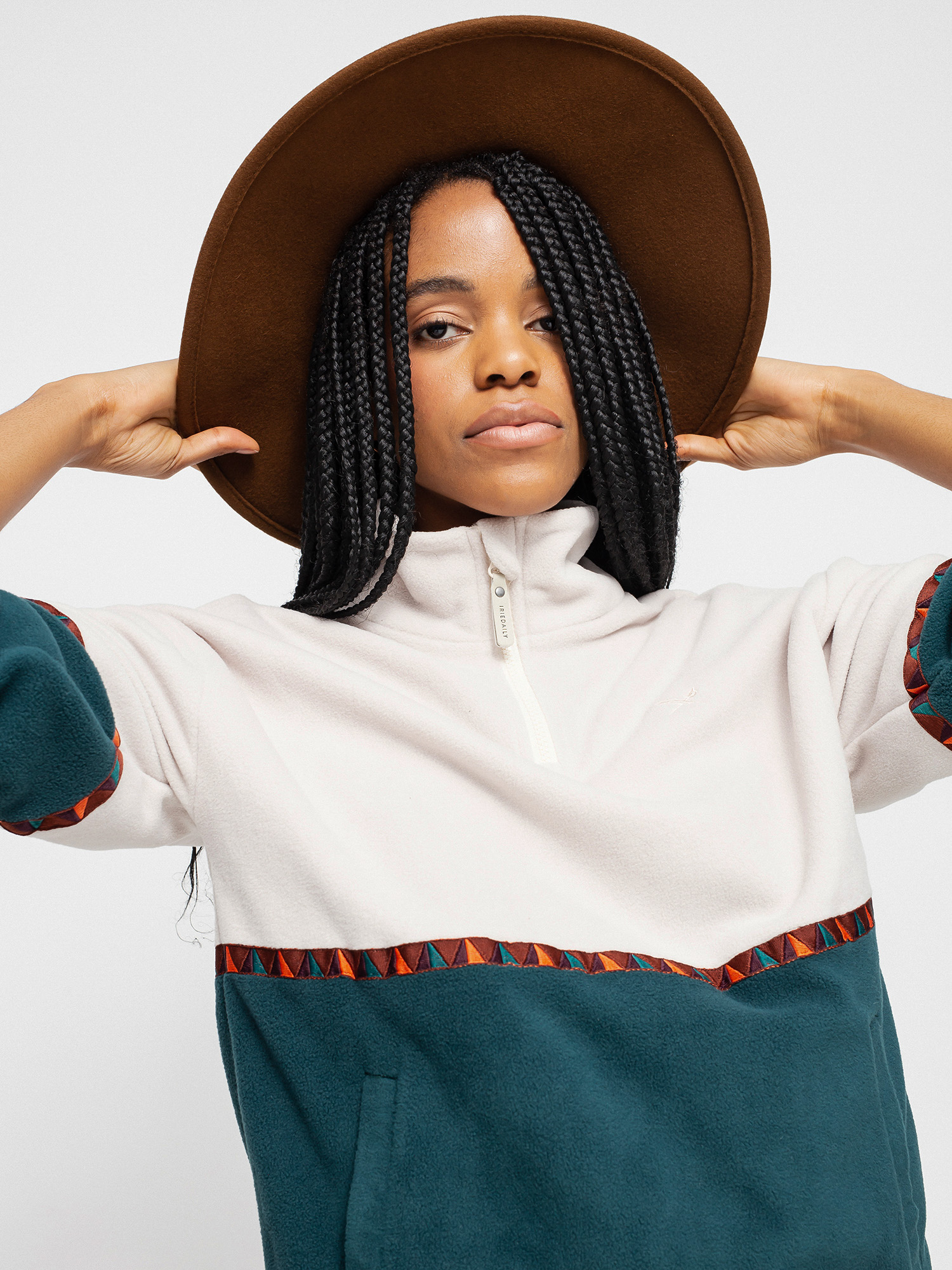 Дамски Iriedaily Поларени суитшърти Holina Fleece Troyer (dark teal)