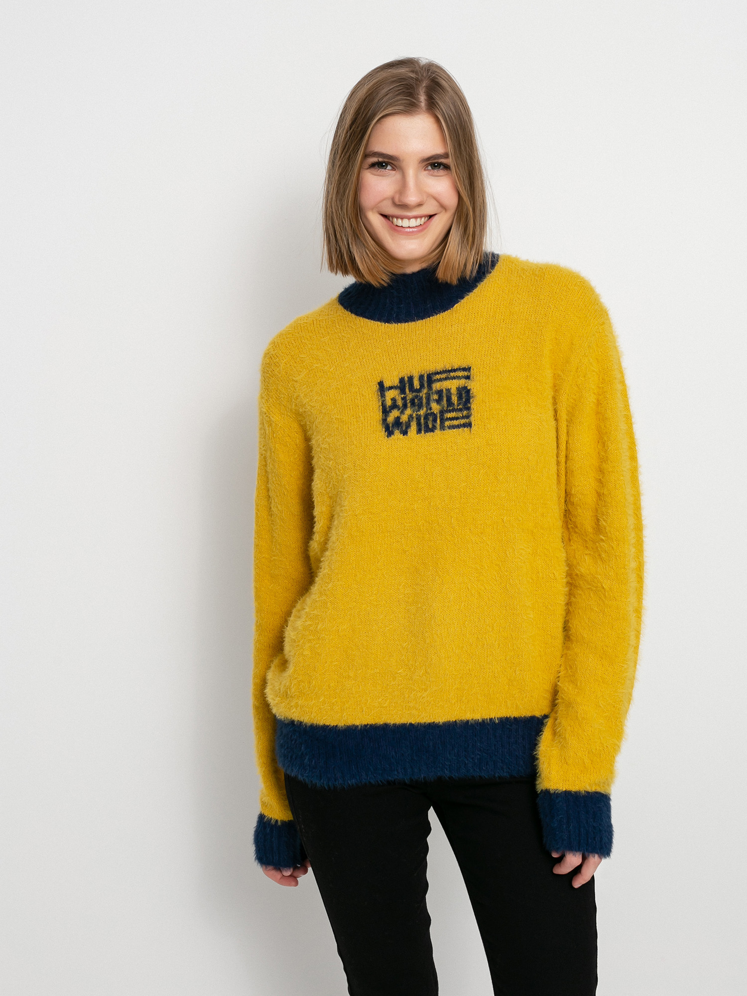 Пуловер HUF Disorder Jacquard Wmn (gold)