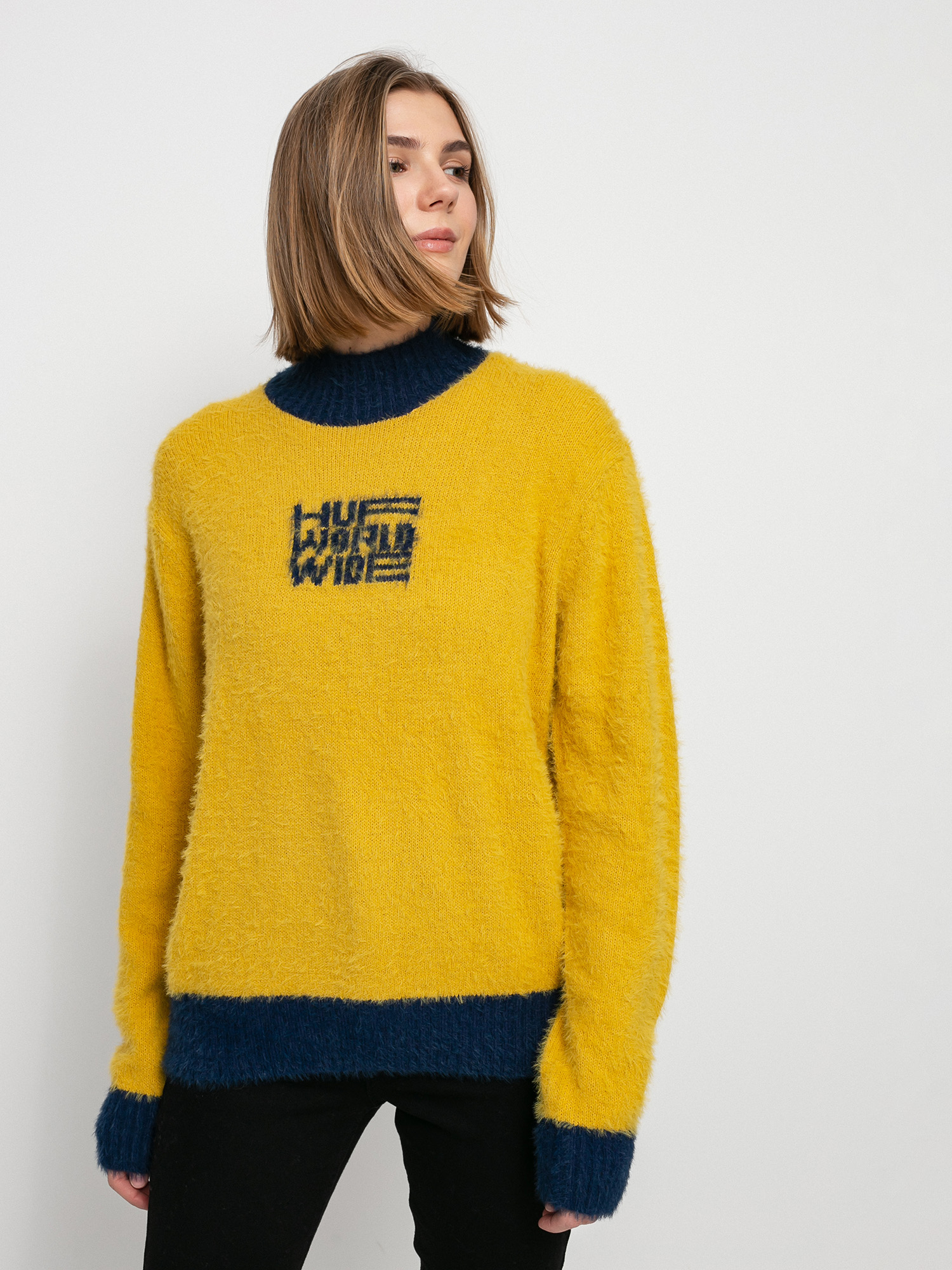 Пуловер HUF Disorder Jacquard Wmn (gold)