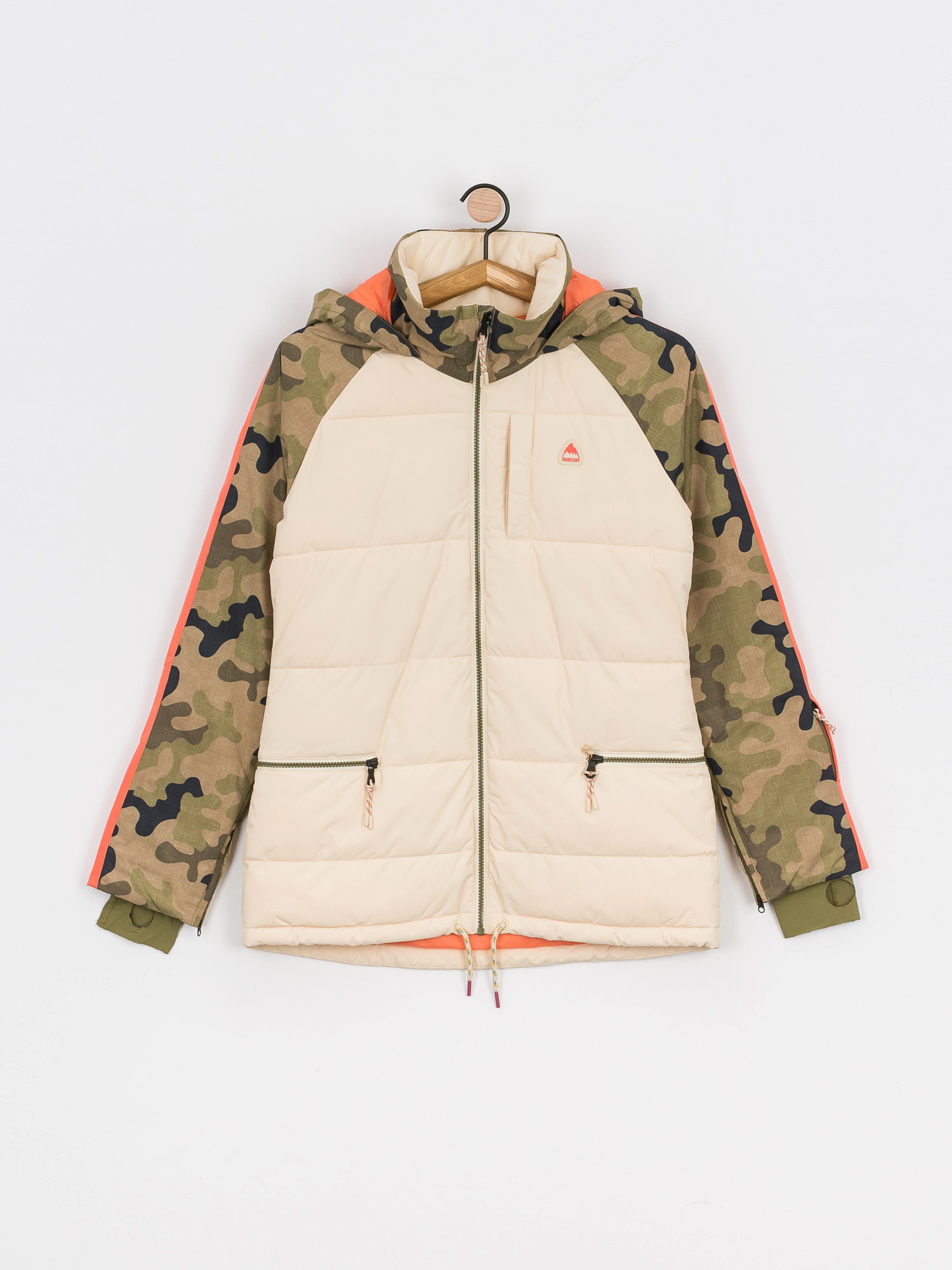 Дамска Сноуборд яке Burton Keelan (creme brulee/martini olive terra camo)
