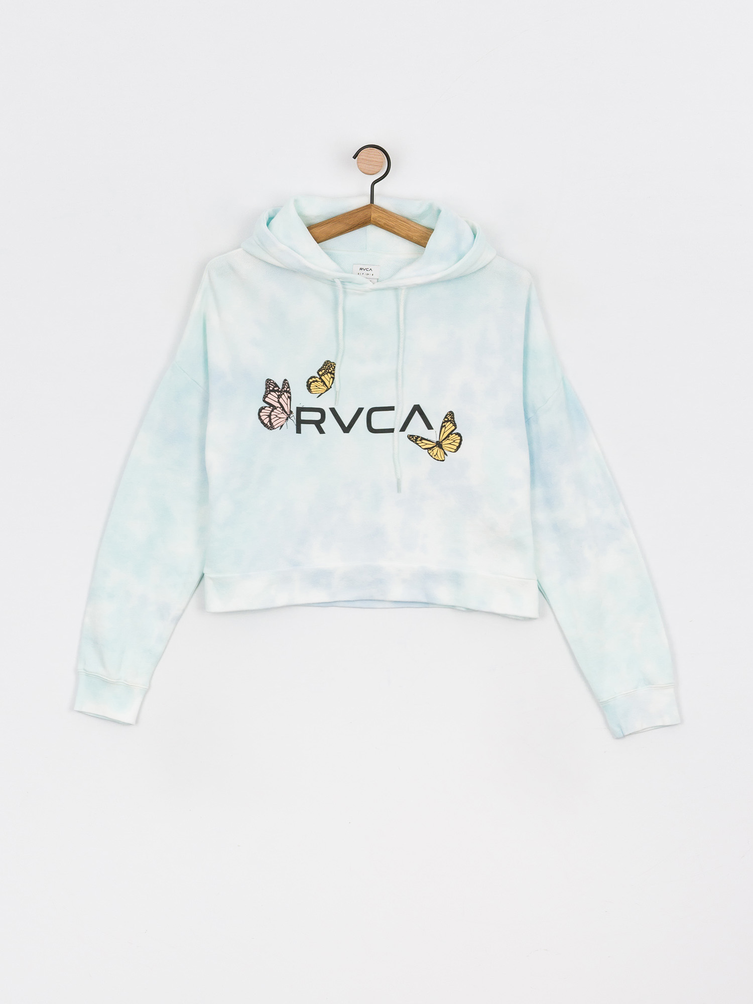 Суитшърт с качулка RVCA Big Rvca Venice HD Wmn (vintage white)