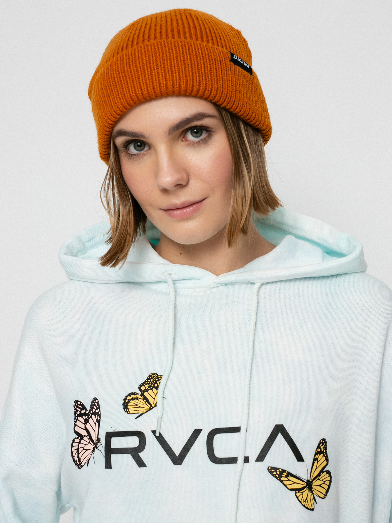 Суитшърт с качулка RVCA Big Rvca Venice HD Wmn (vintage white)