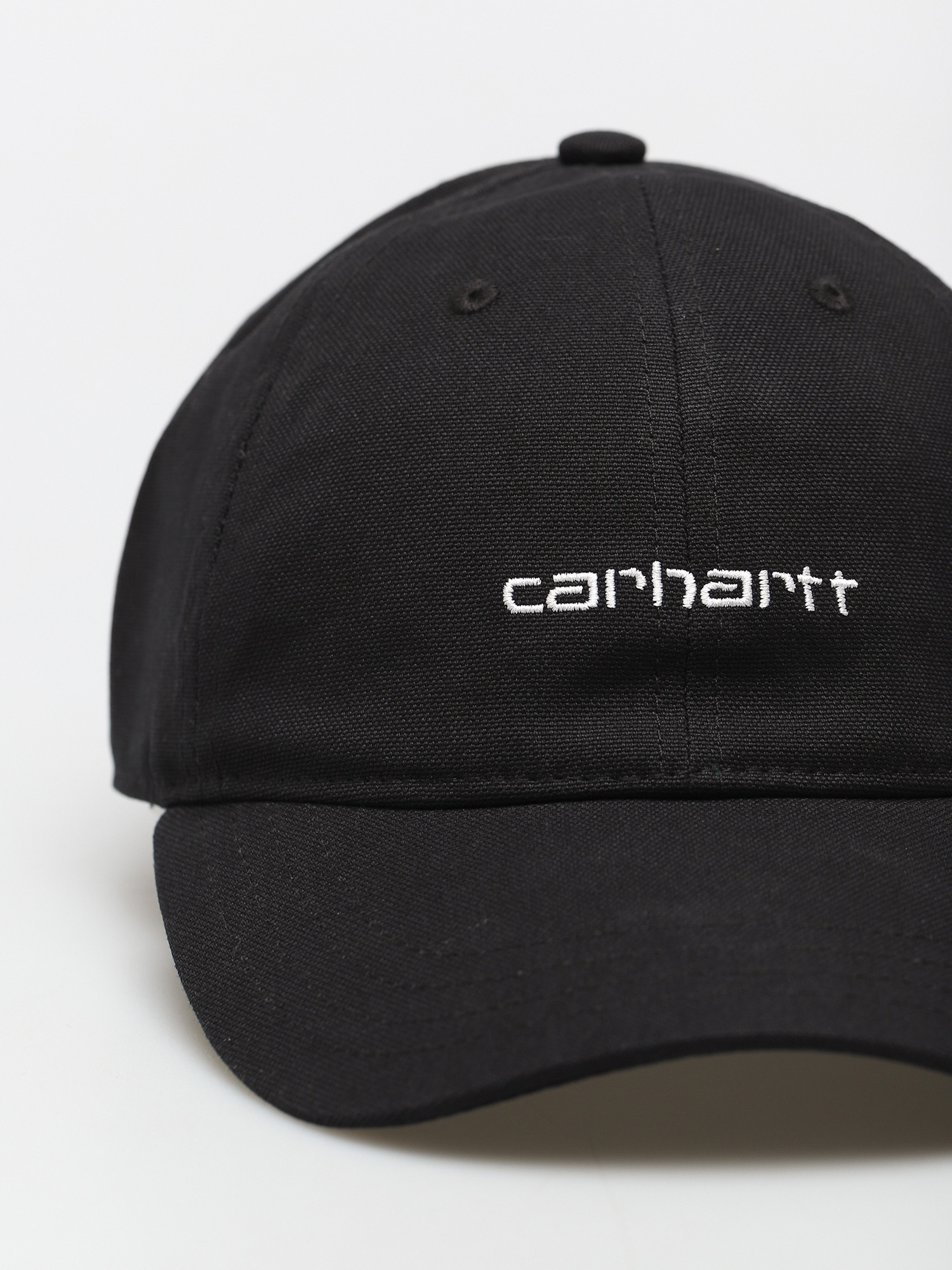 Шапка с козирка Carhartt WIP Canvas Script (black/white)