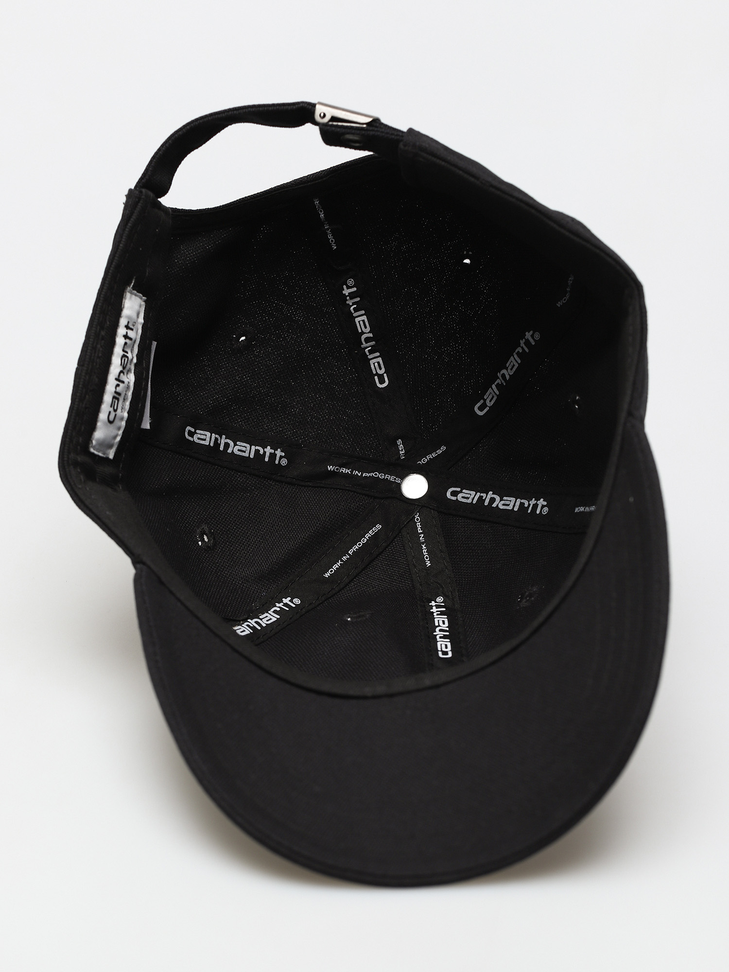 Шапка с козирка Carhartt WIP Canvas Script (black/white)